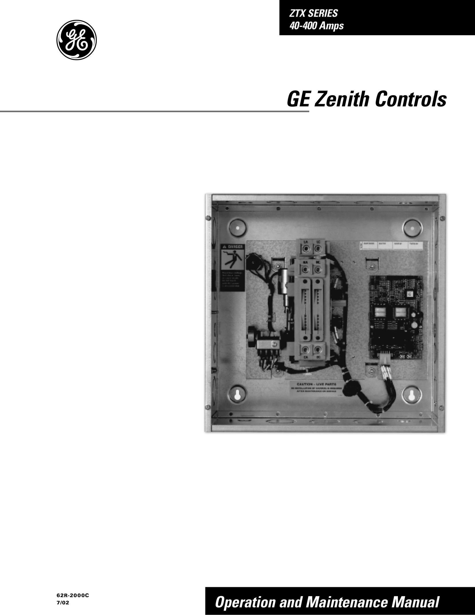 GE Monogram Zenith Controls Switch User Manual