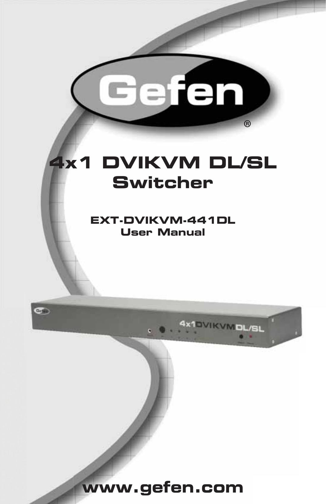 Gefen EXT-DVIKVM-441DL Switch User Manual