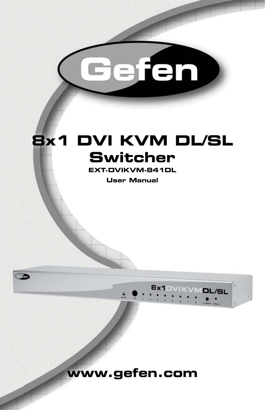Gefen EXT-DVIKVM-841DL Switch User Manual