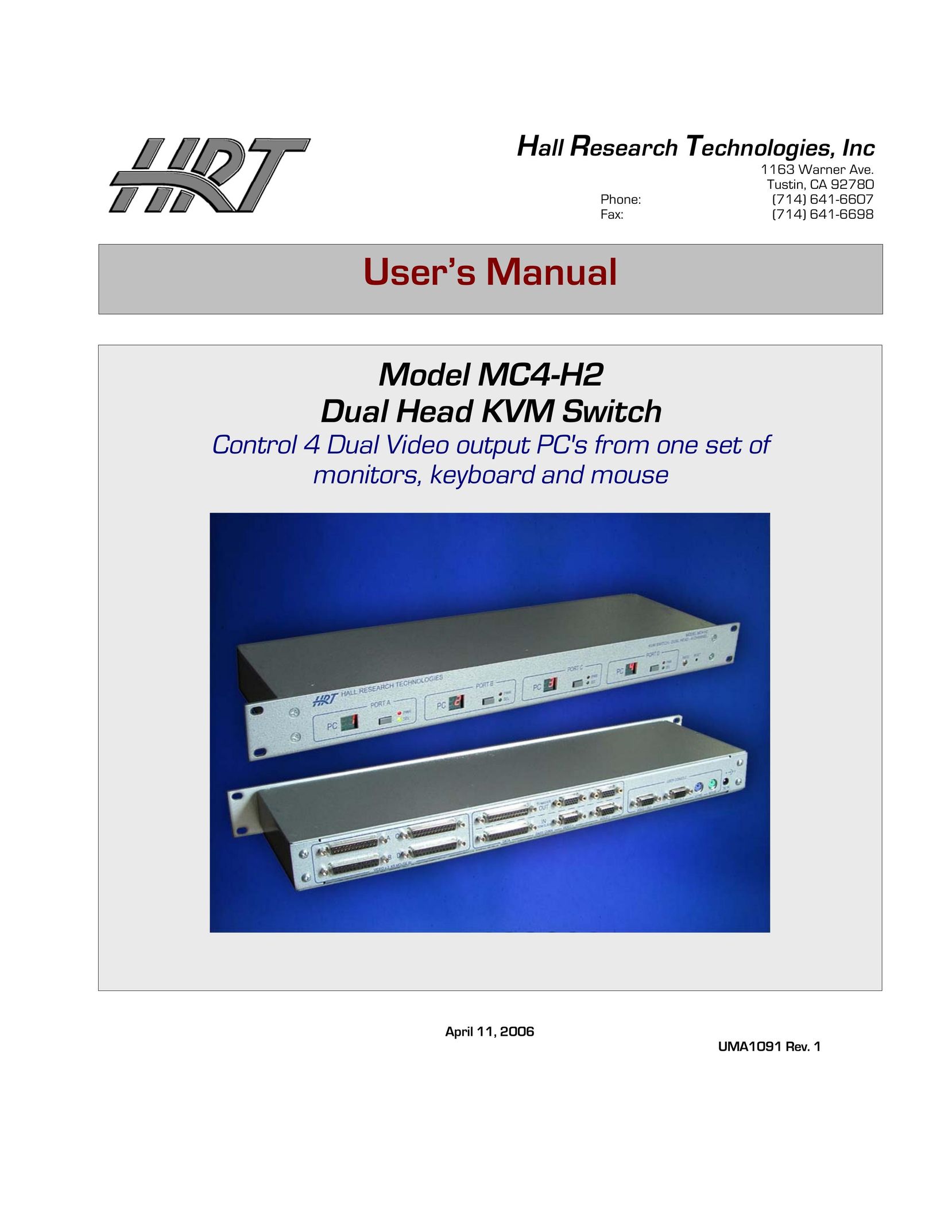 Hawking Technology MC4-H2 Switch User Manual