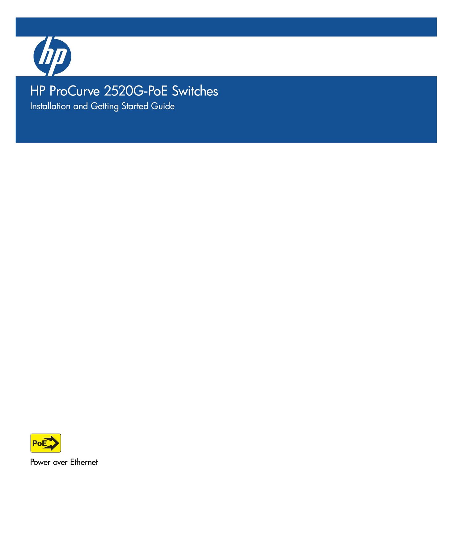 HP (Hewlett-Packard) 2520G-POE Switch User Manual