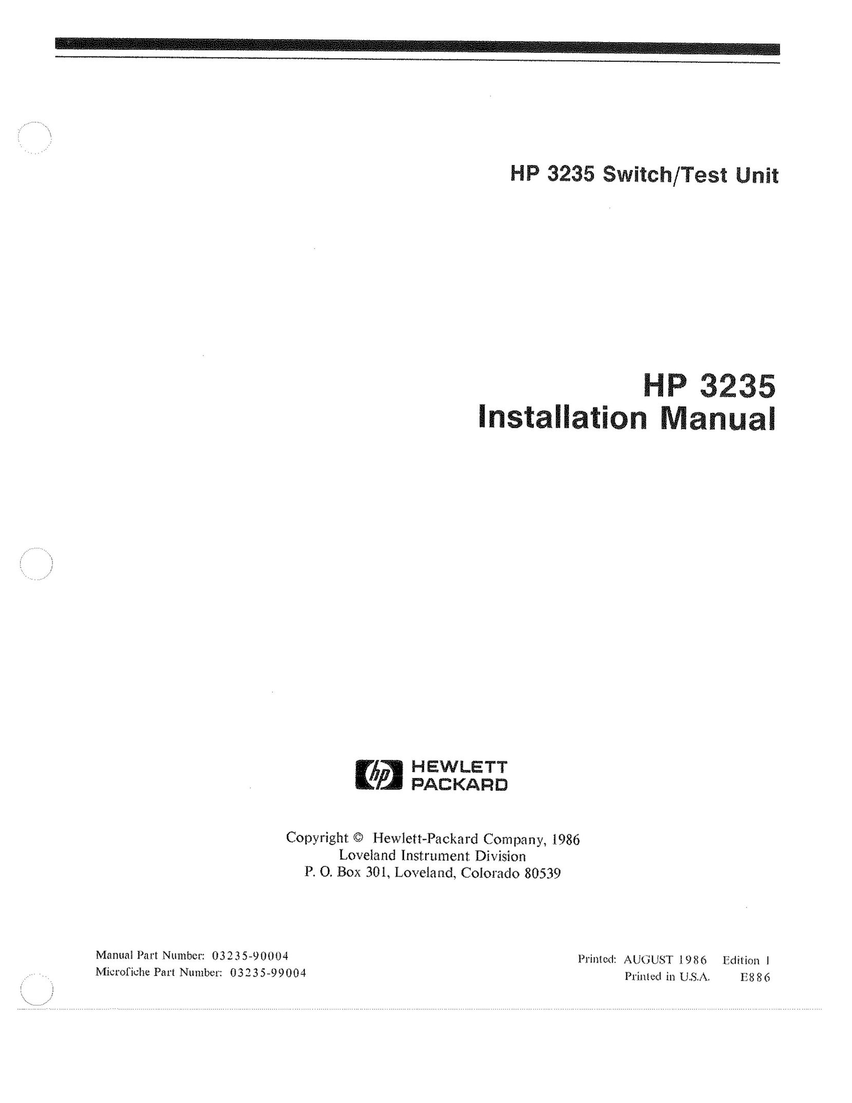 HP (Hewlett-Packard) 3235 Switch User Manual