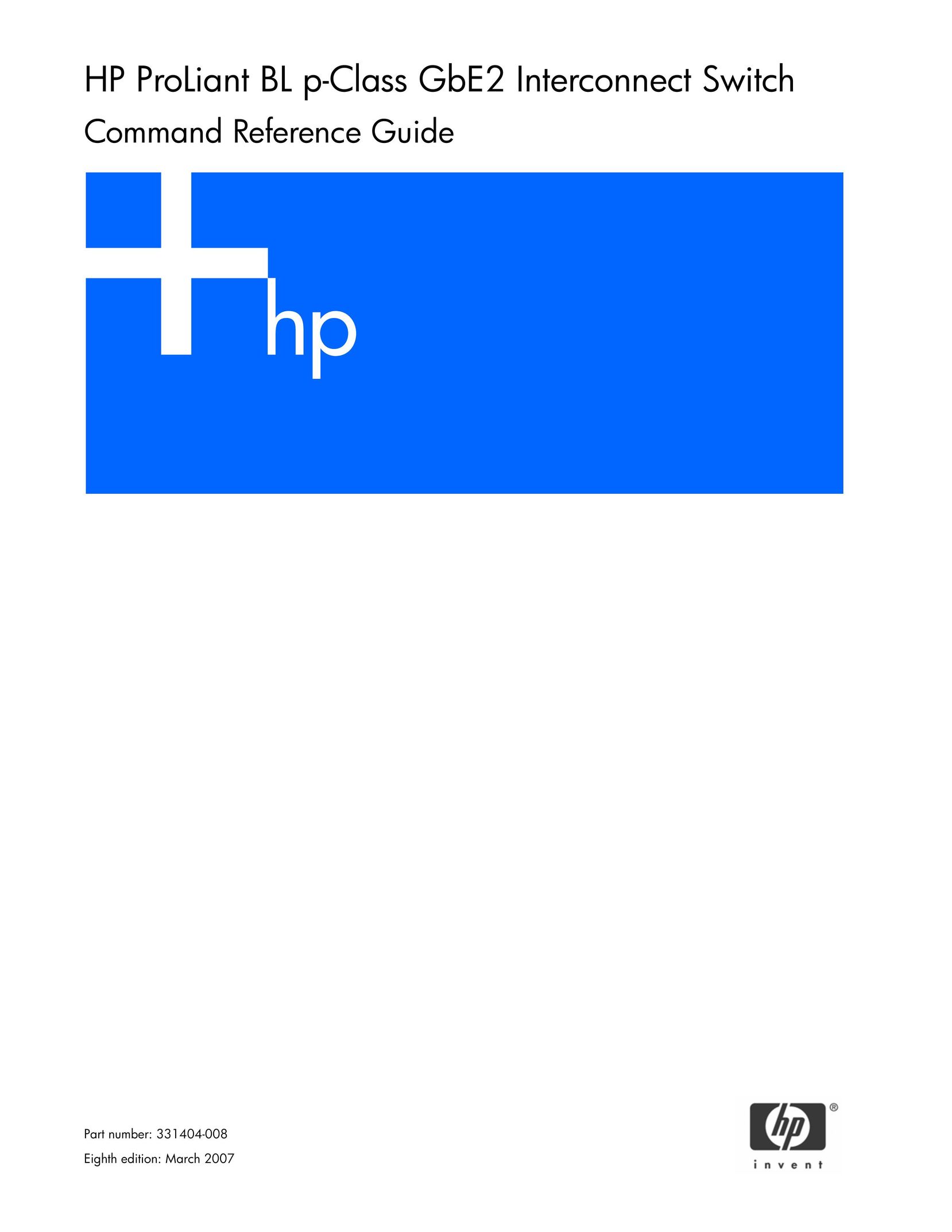 HP (Hewlett-Packard) 331404-008 Switch User Manual