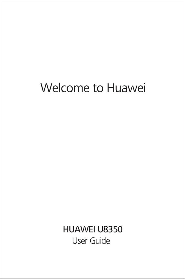 Huawei U8350 Switch User Manual