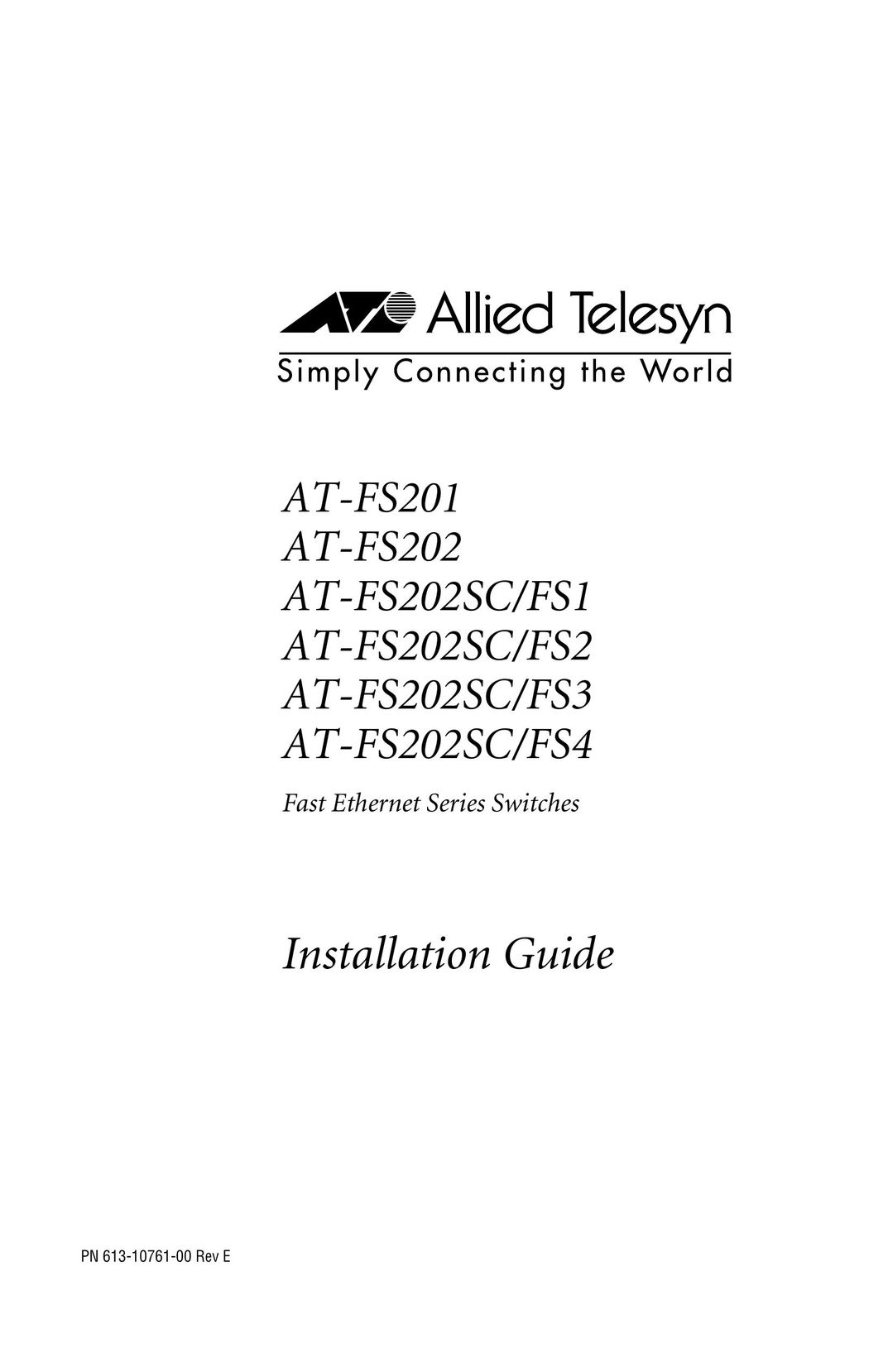 IBM AT-FS202SC/FS4 Switch User Manual