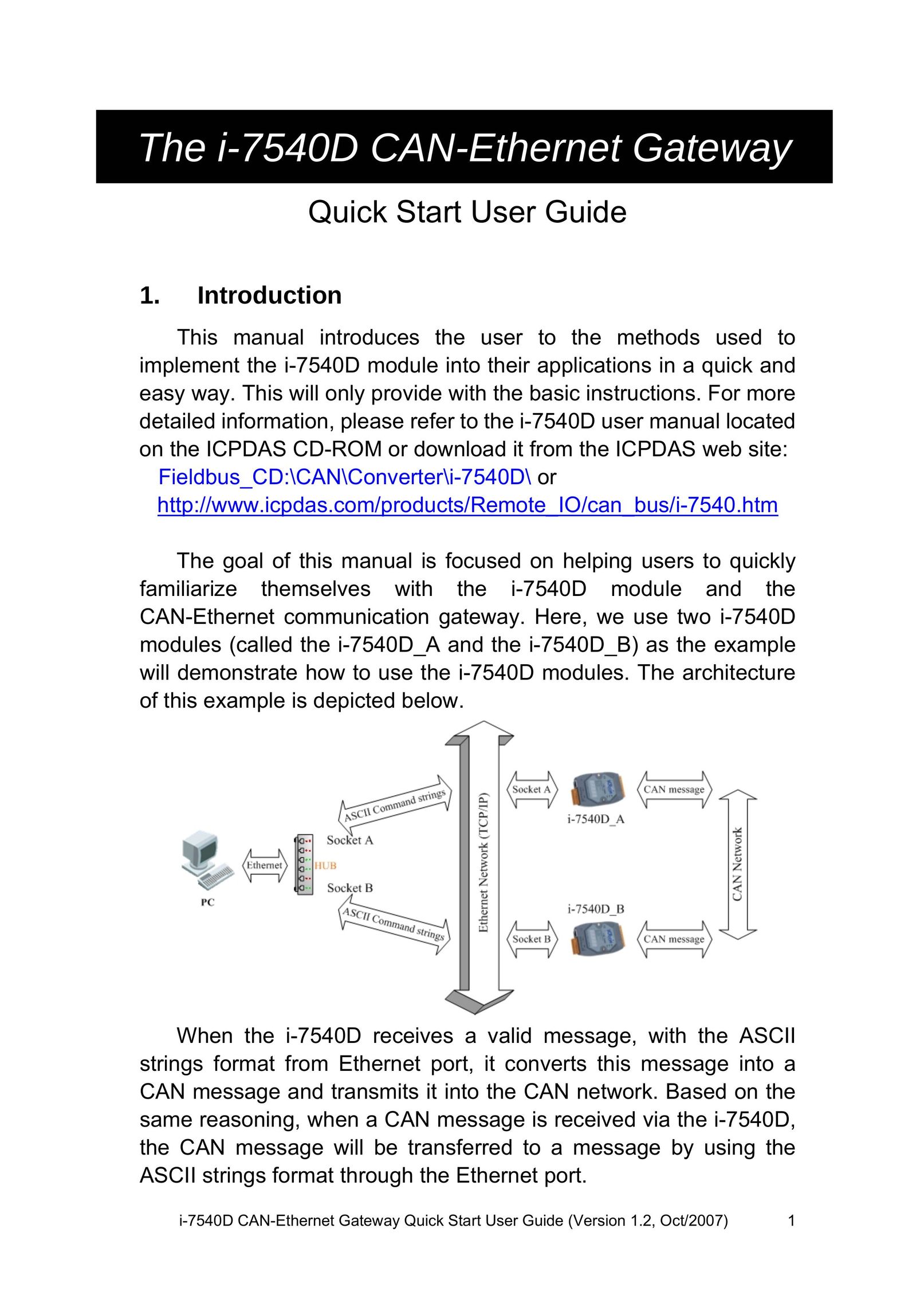 ICP DAS USA I-7540D Switch User Manual