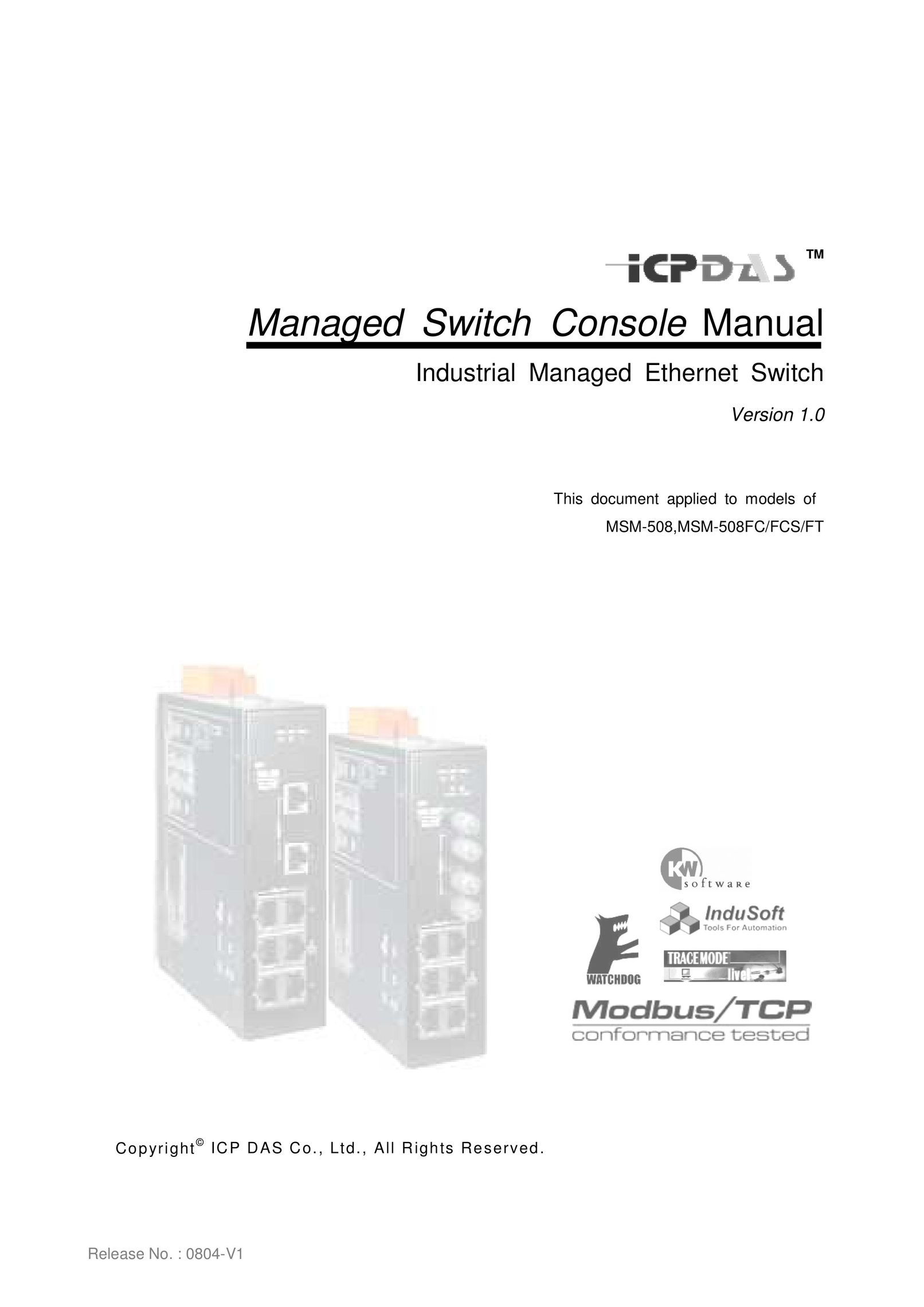 ICP DAS USA MSM-508FCS Switch User Manual