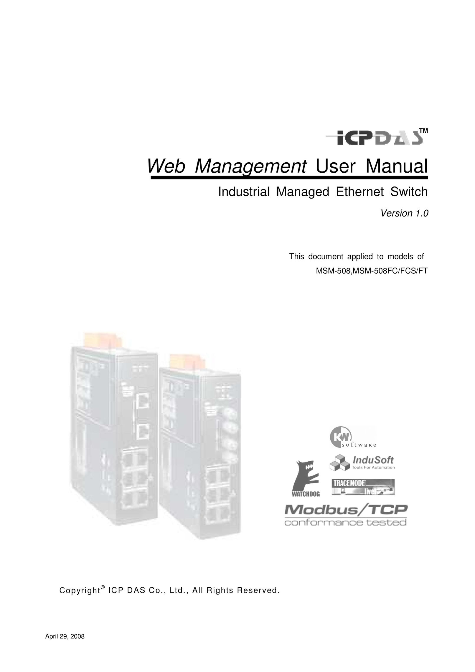 ICP DAS USA MSM-508FT Switch User Manual