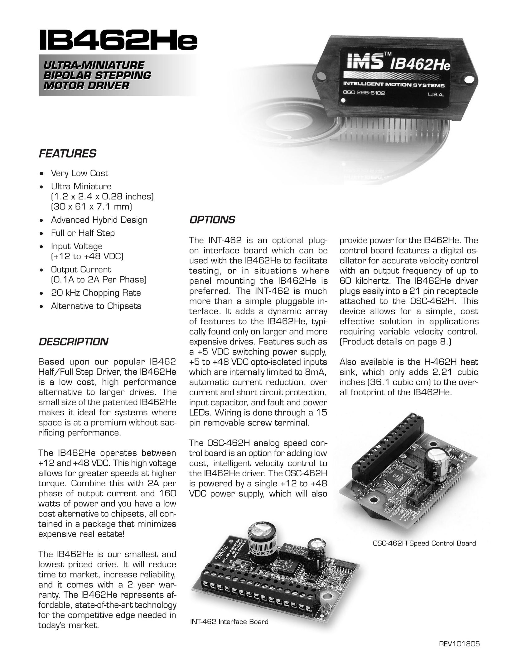 Intelligent Motion Systems IB462He Switch User Manual