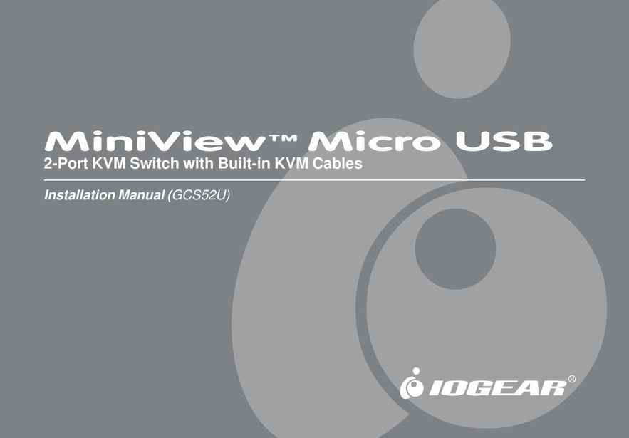 IOGear GCS52U Switch User Manual