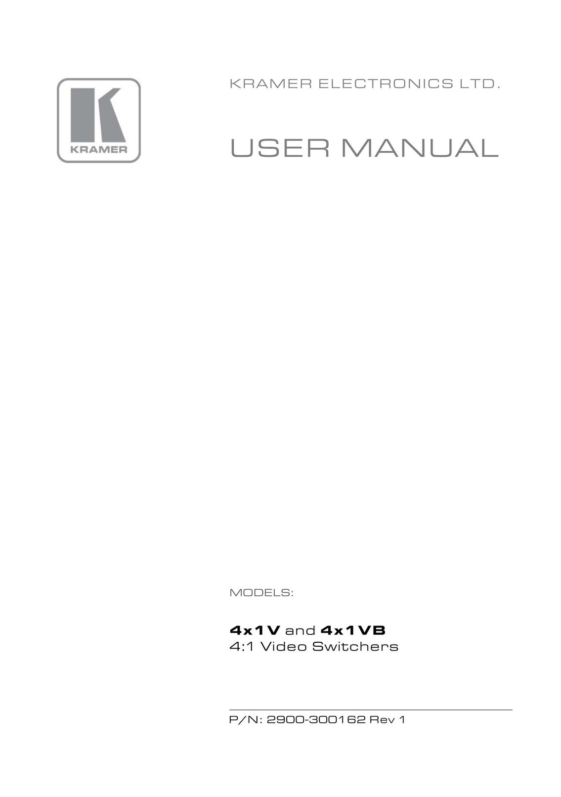 Kramer Electronics 4x1V Switch User Manual