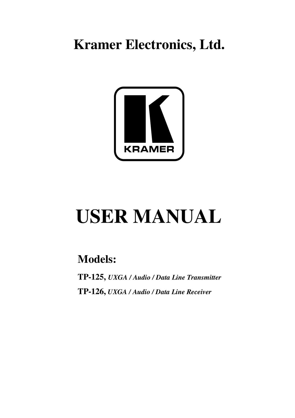 Kramer Electronics TP-125 Switch User Manual