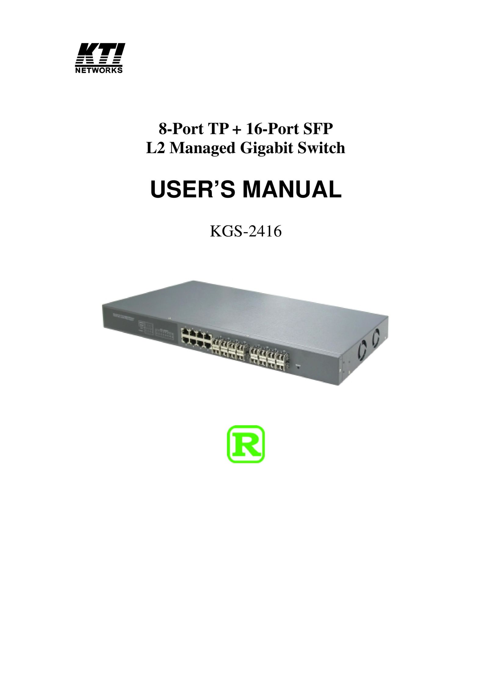 KTI Networks KGS-2416 Switch User Manual