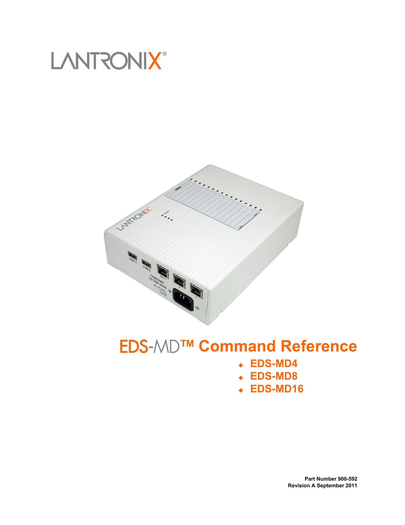 Lantronix EDS-MD16 Switch User Manual
