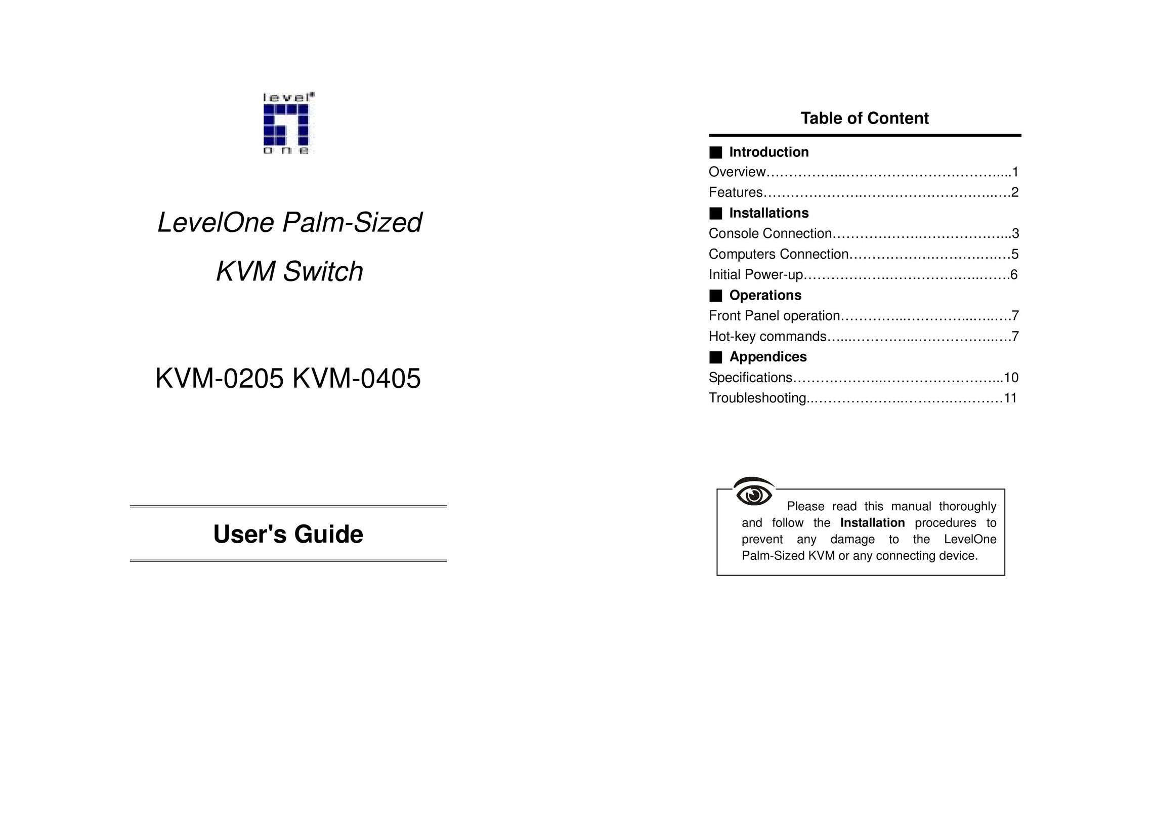 LevelOne KVM-0205 Switch User Manual