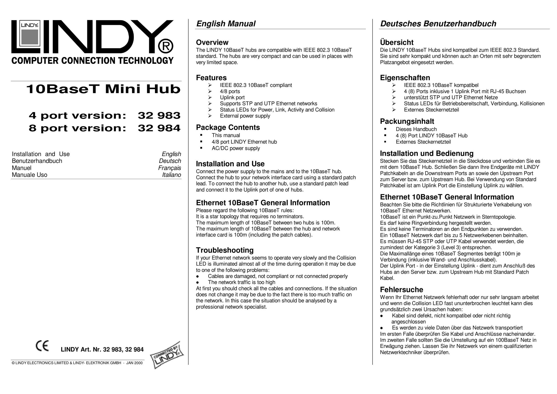 Lindy 32 983 Switch User Manual