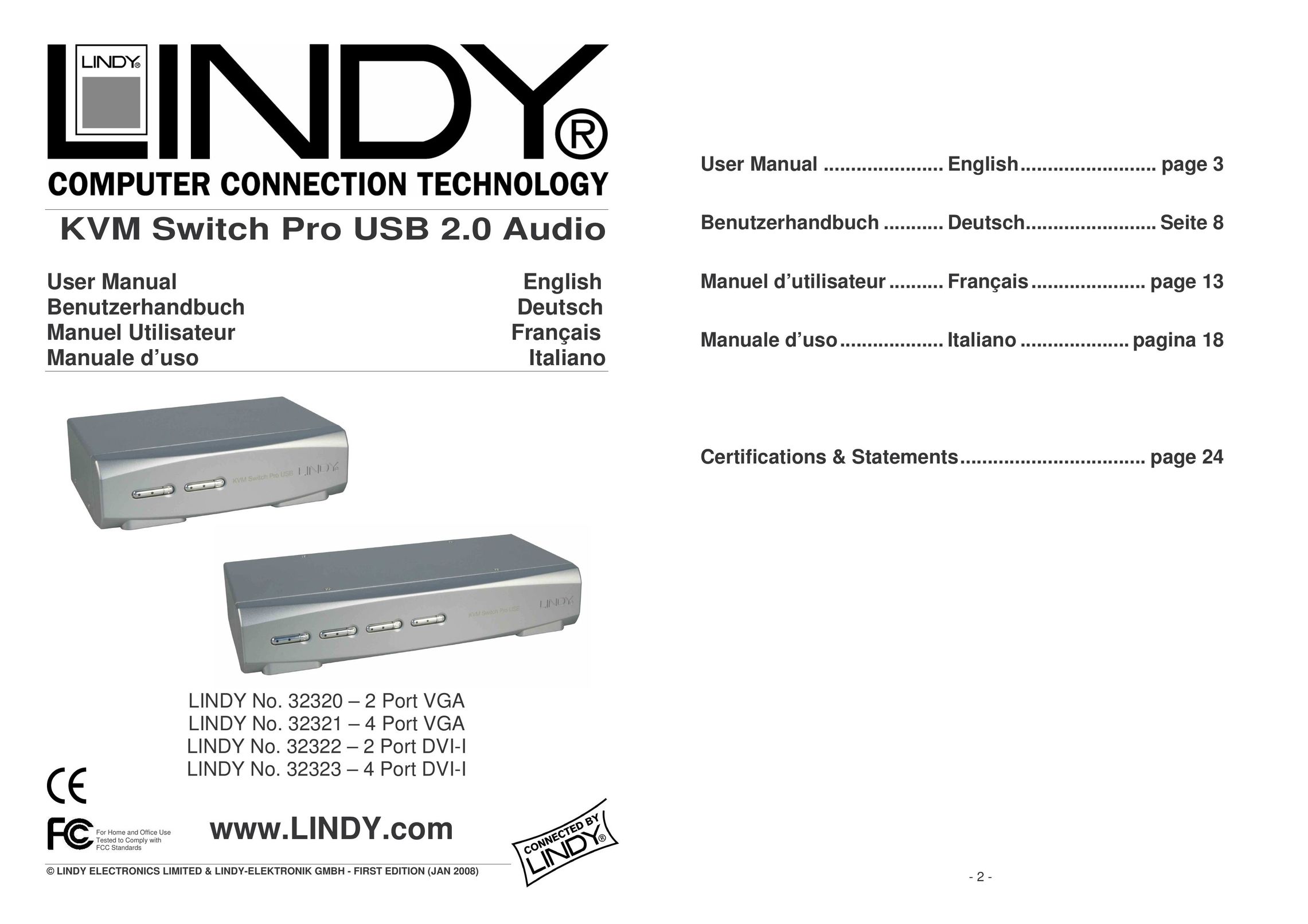 Lindy 32320 Switch User Manual