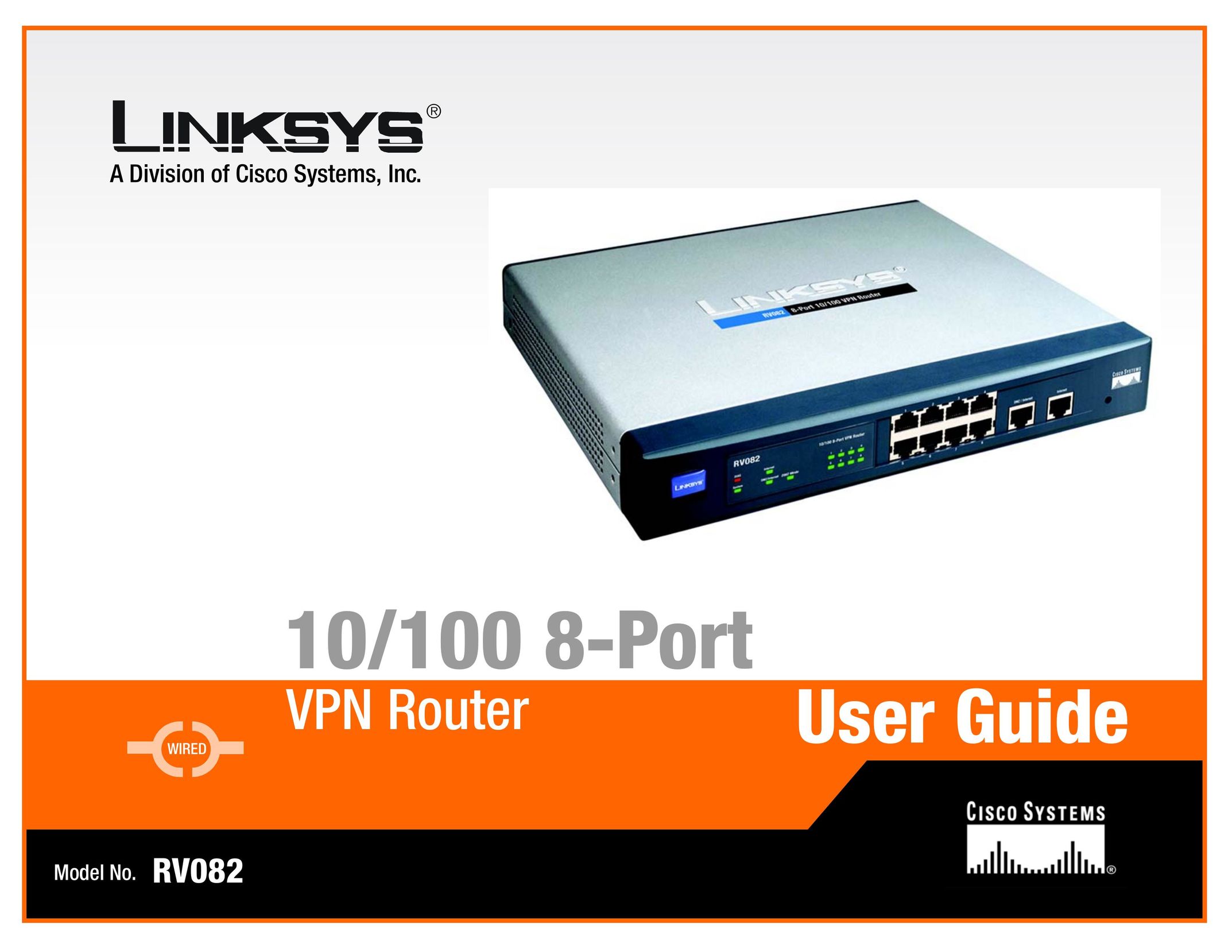 Linksys RV082 Switch User Manual
