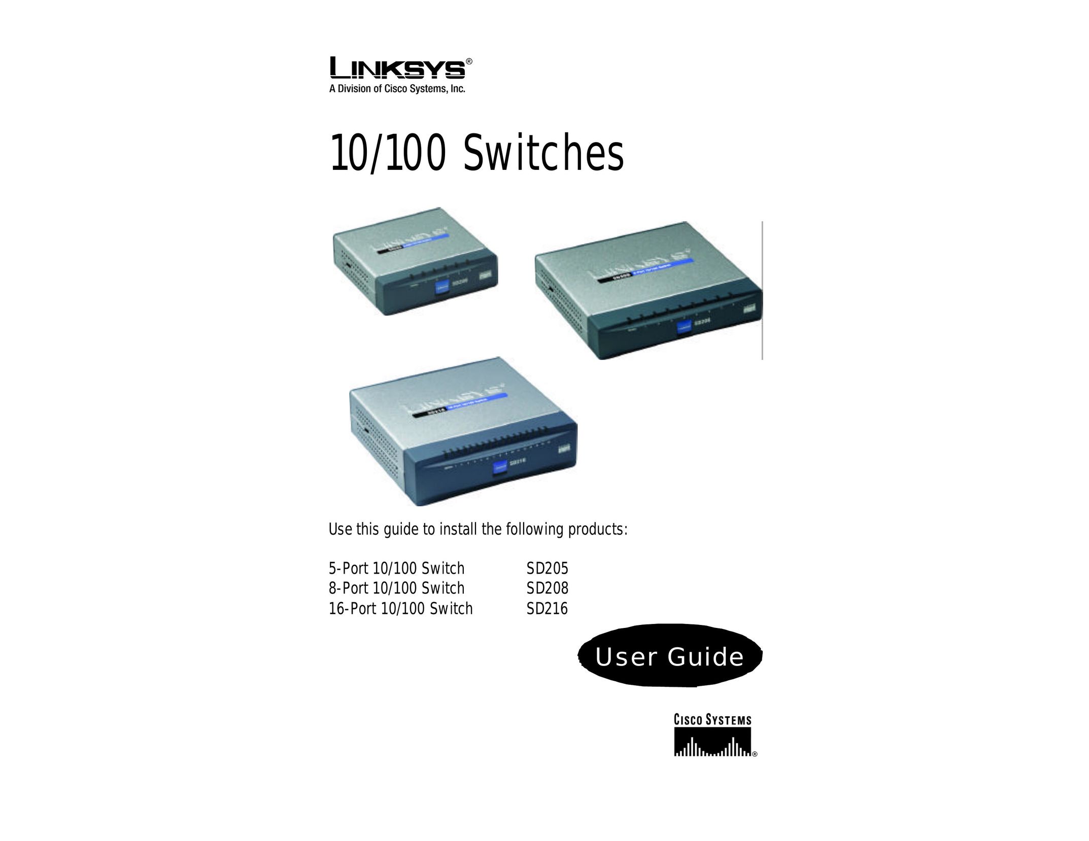 Linksys SD216 Switch User Manual