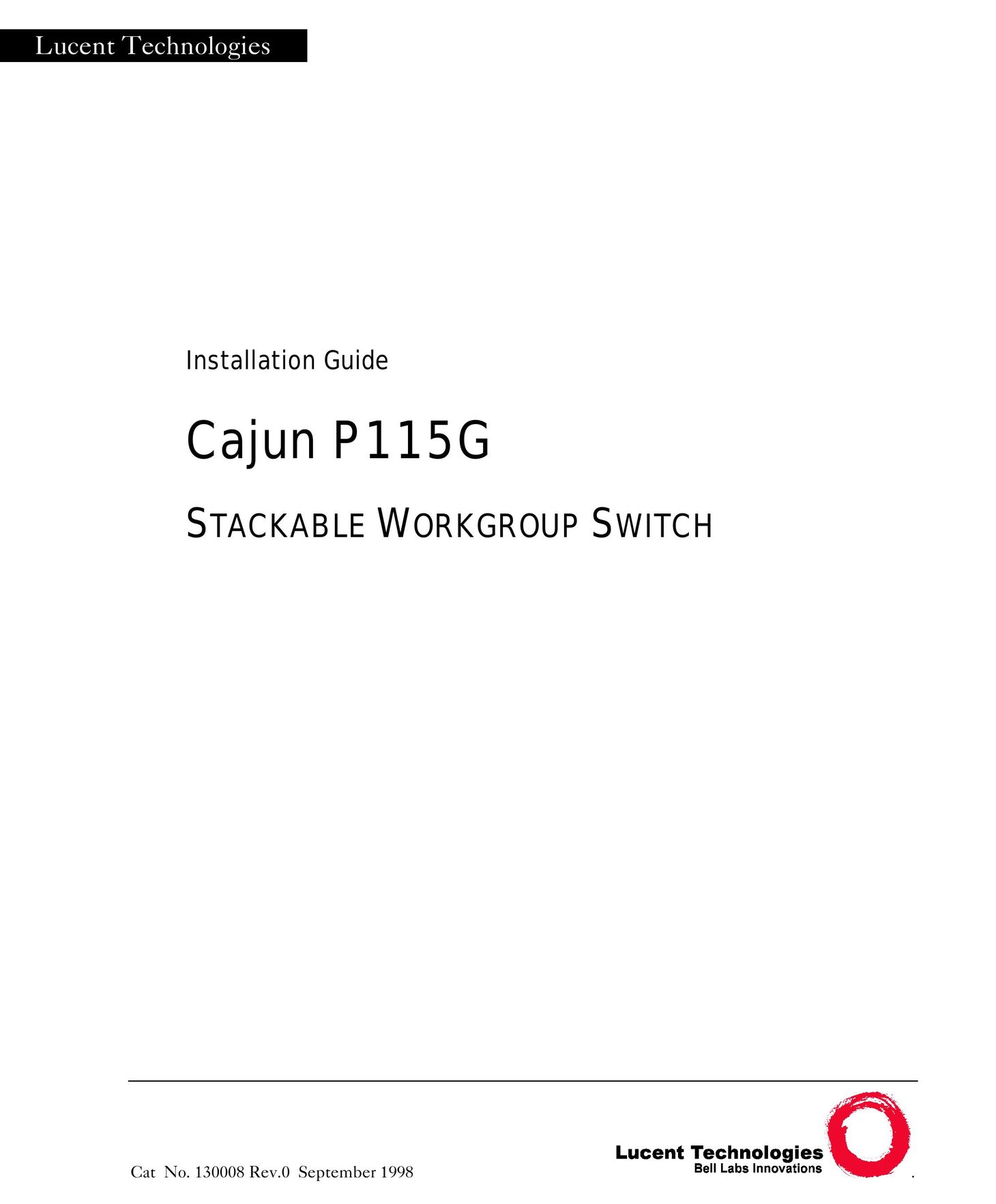 Lucent Technologies P115G Switch User Manual
