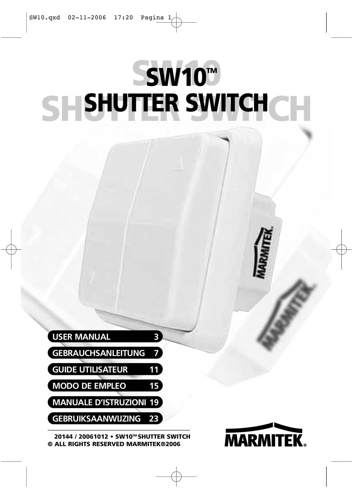 Marmitek SW10 Switch User Manual