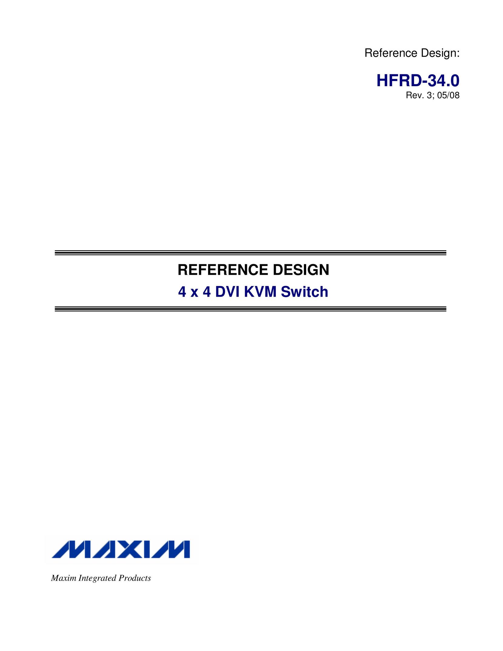 Maxim HFRD-34.0 Switch User Manual