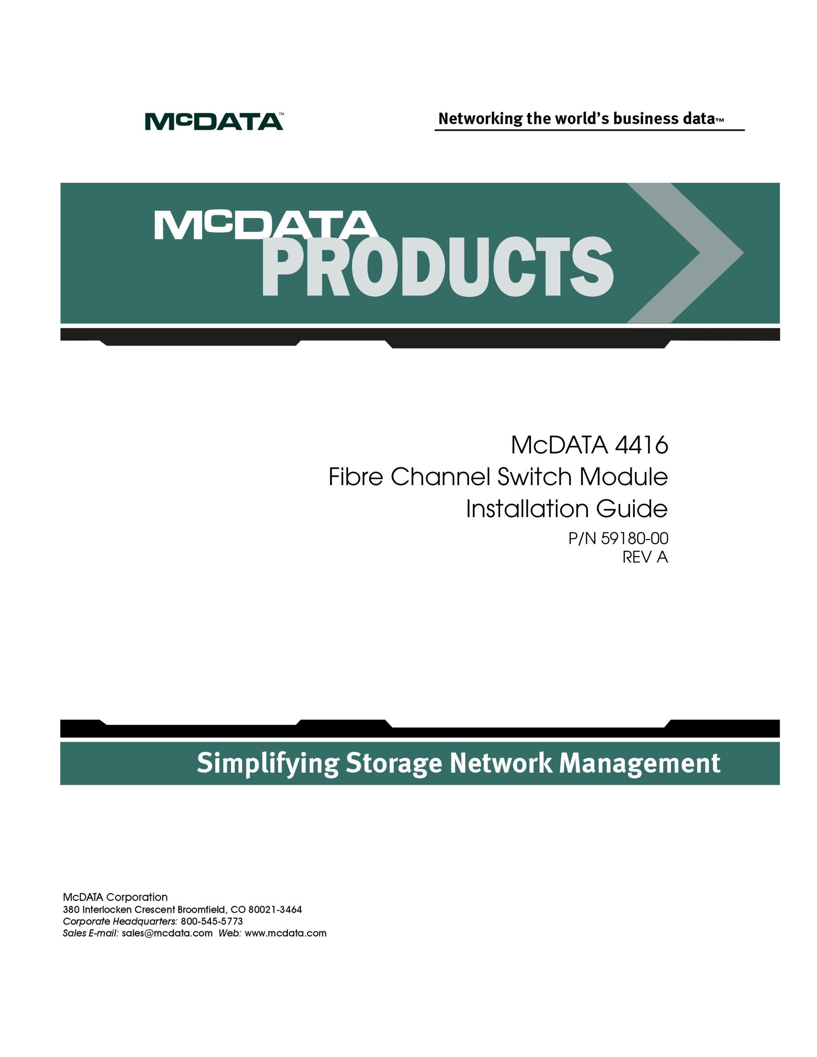 McDATA 4416 Switch User Manual