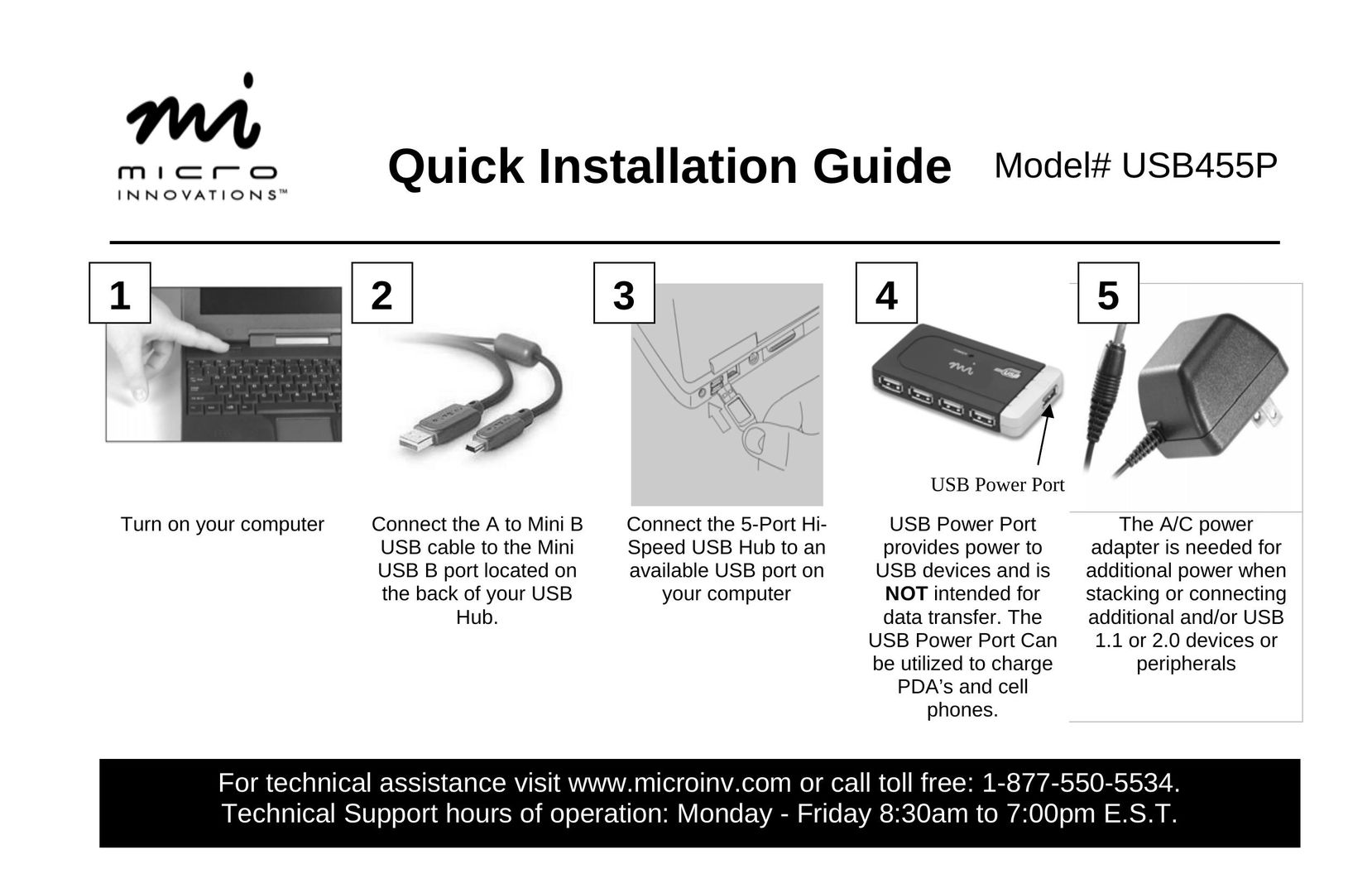 Micro Innovations USB455P Switch User Manual