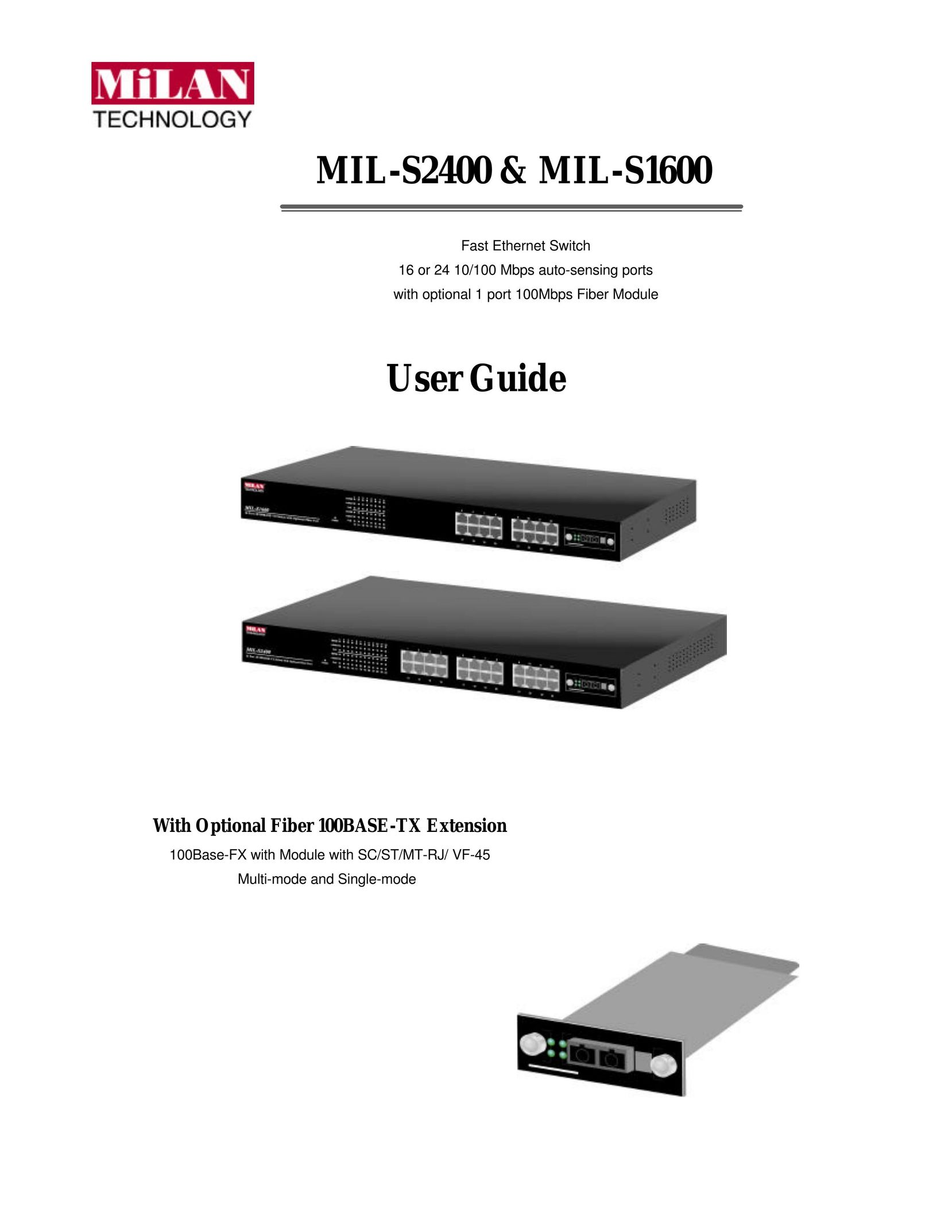 Milan Technology MIL-S2400 Switch User Manual
