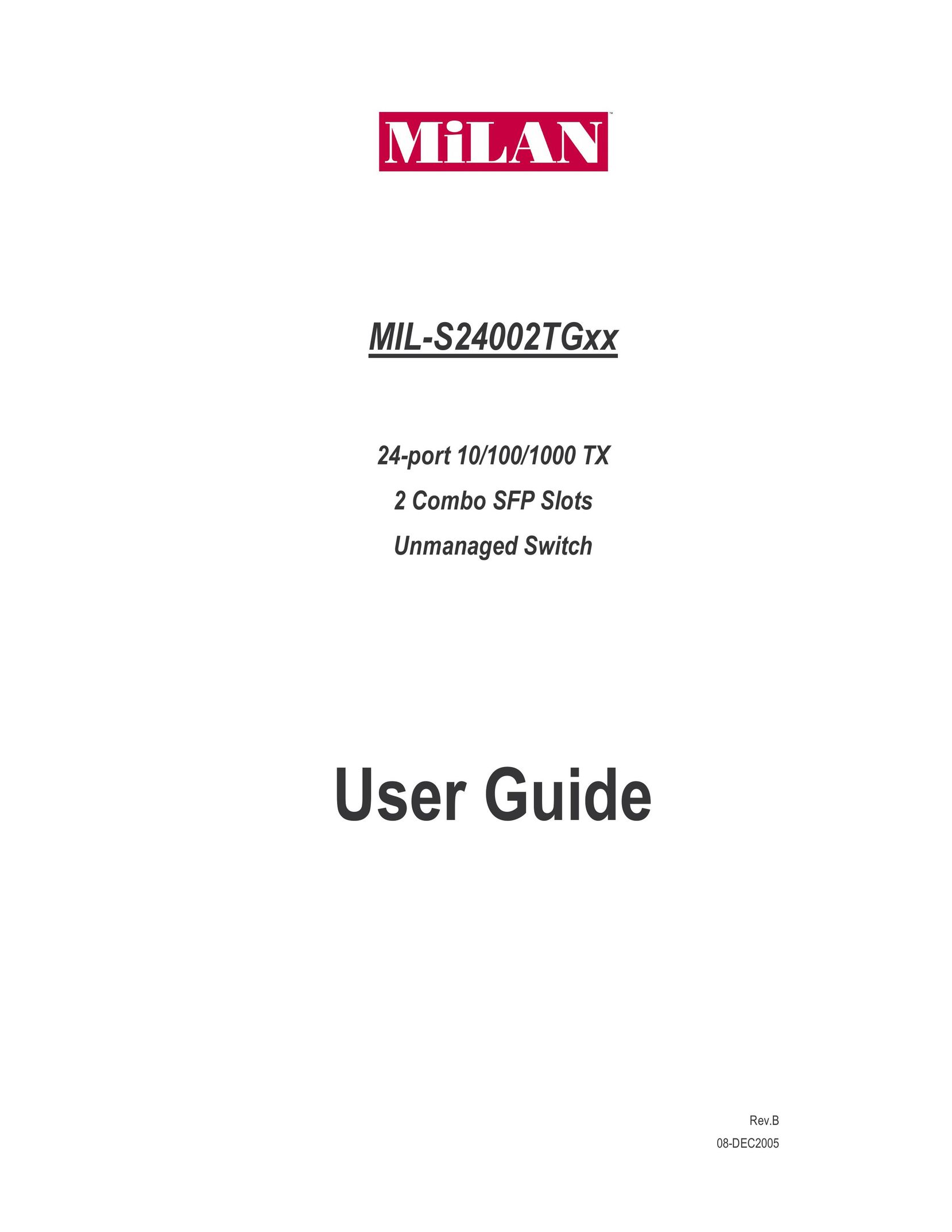 Milan Technology MIL-S24002TGXX Switch User Manual