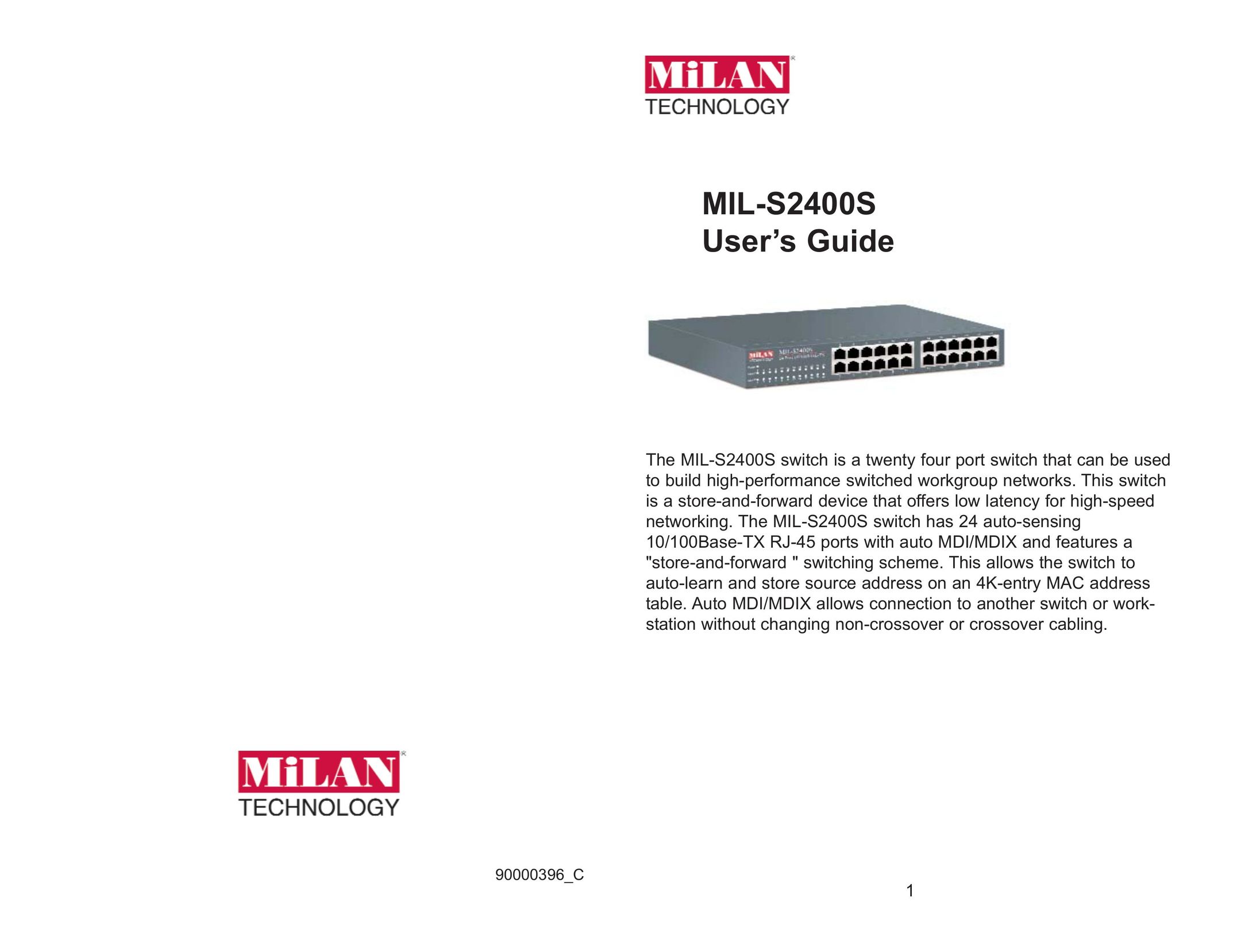 Milan Technology mil-s2400s Switch User Manual
