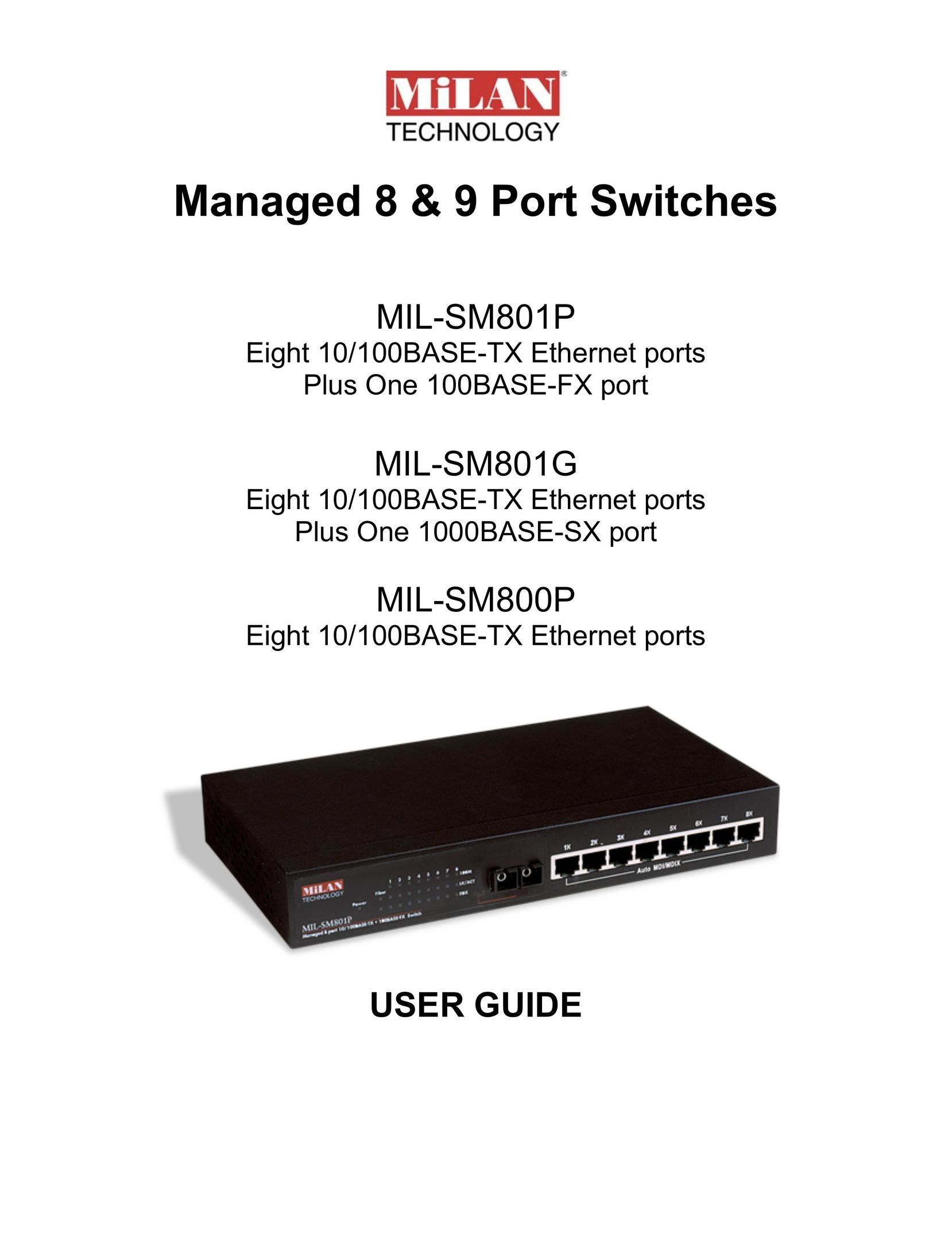 Milan Technology MIL-SM800P Switch User Manual