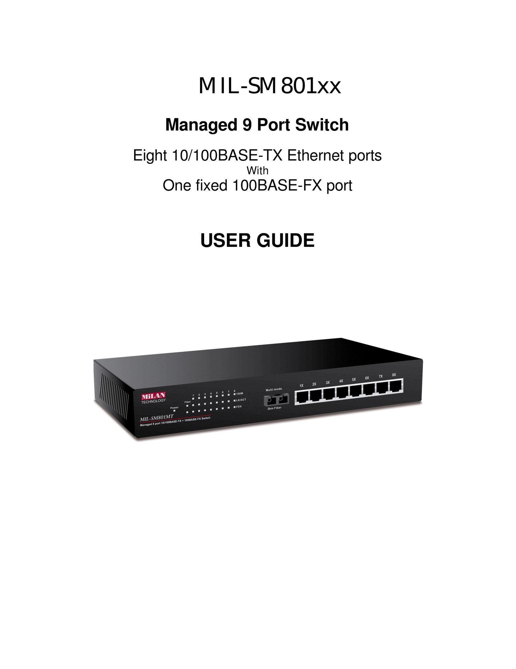 Milan Technology MIL-SM801XX Switch User Manual