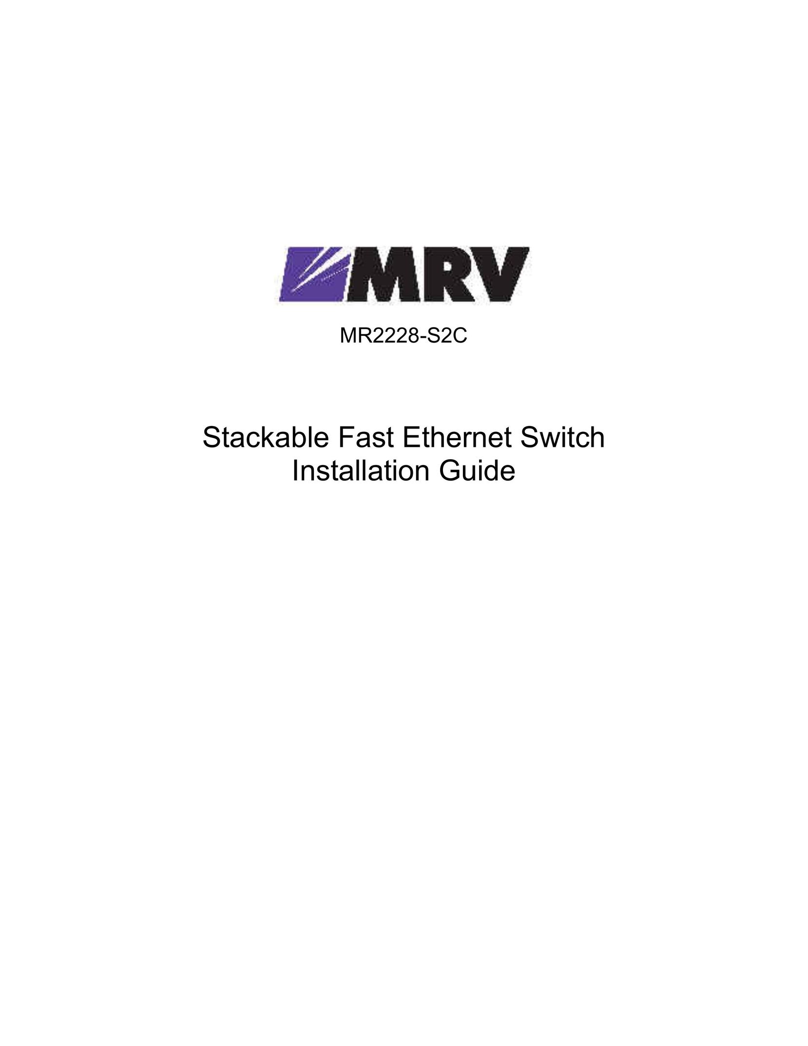MRV Communications MR2228-S2C Switch User Manual