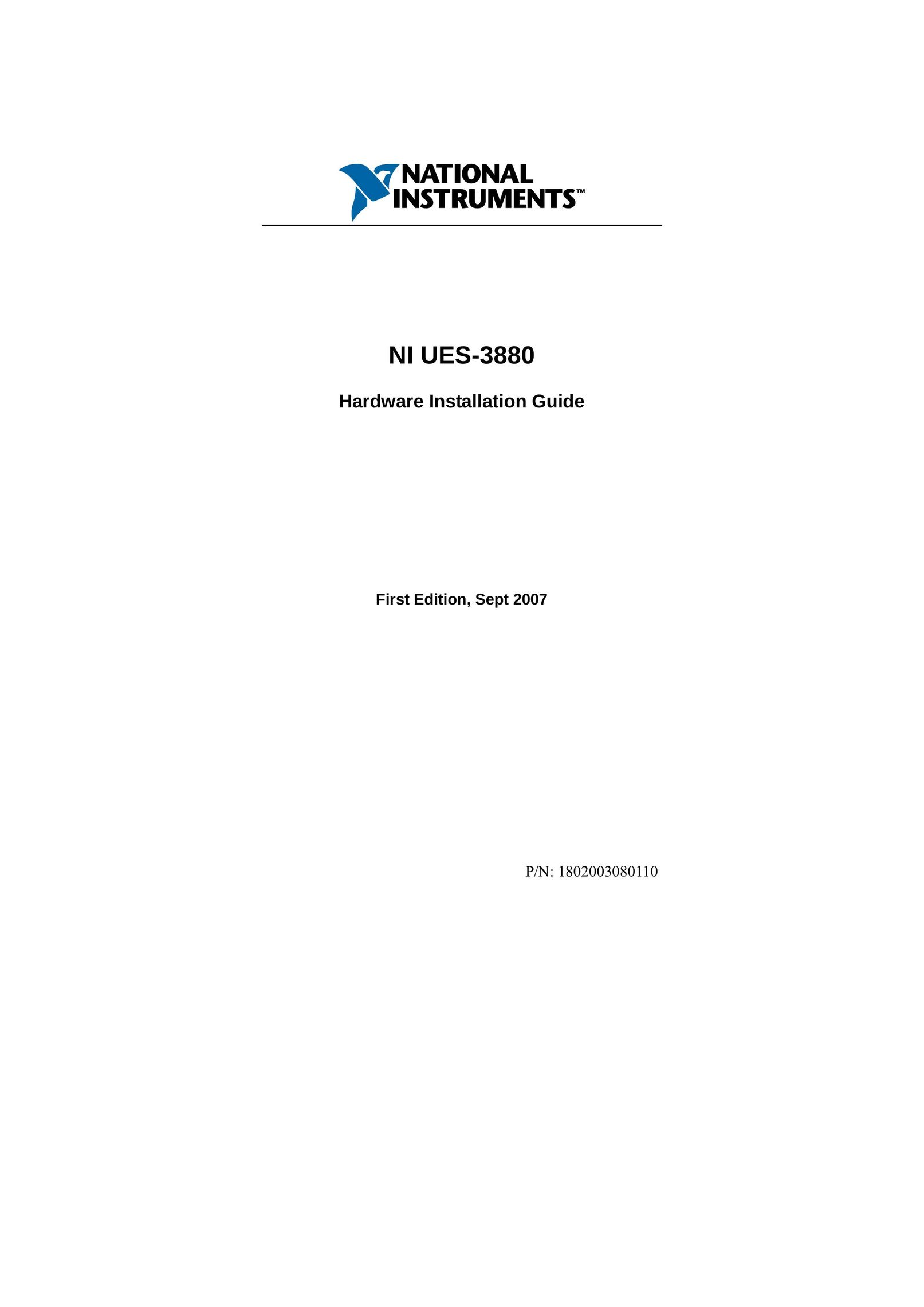 National Instruments NI UES-3880 Switch User Manual