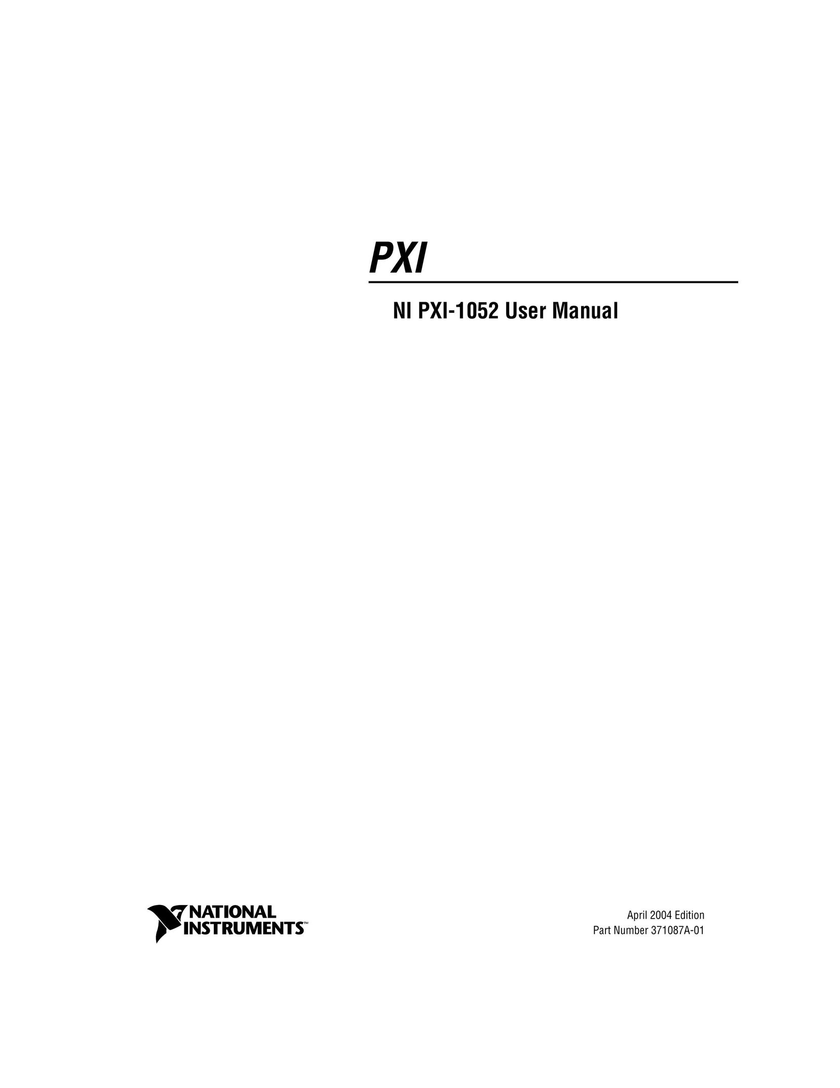 National Instruments PXI NI PXI-1052 Switch User Manual