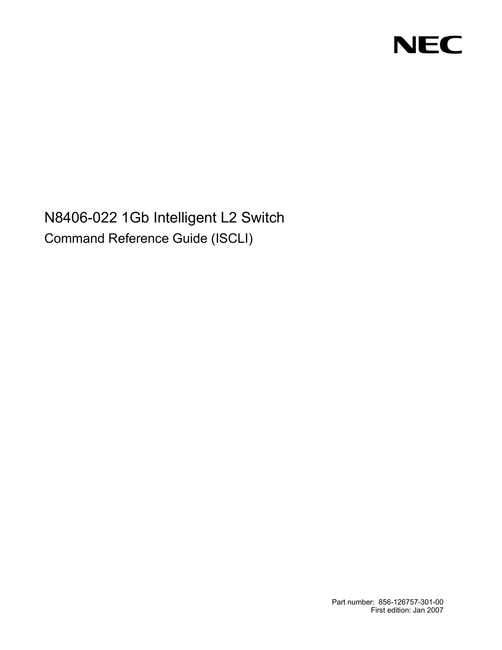 NEC N8406-022 Switch User Manual