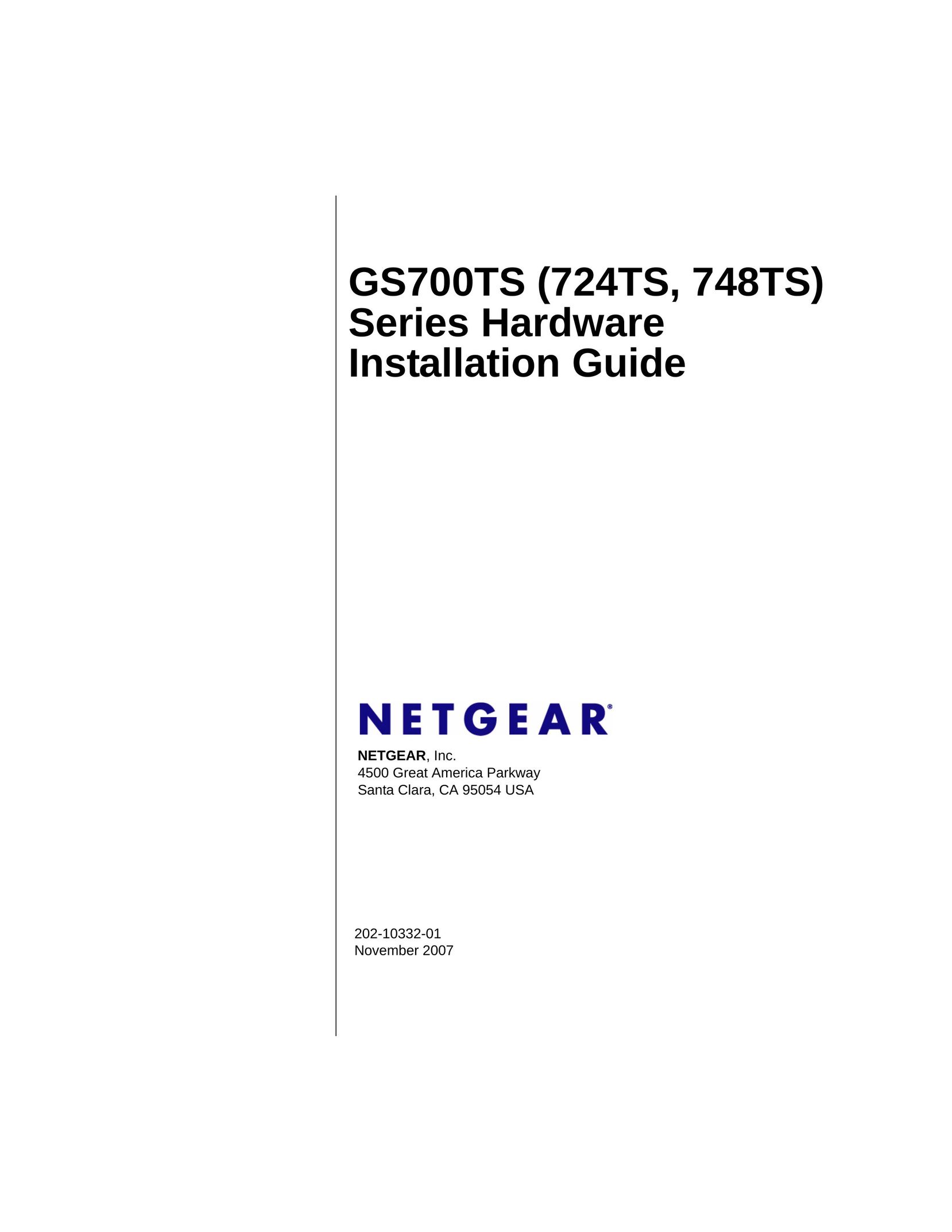 NETGEAR 724TS Switch User Manual
