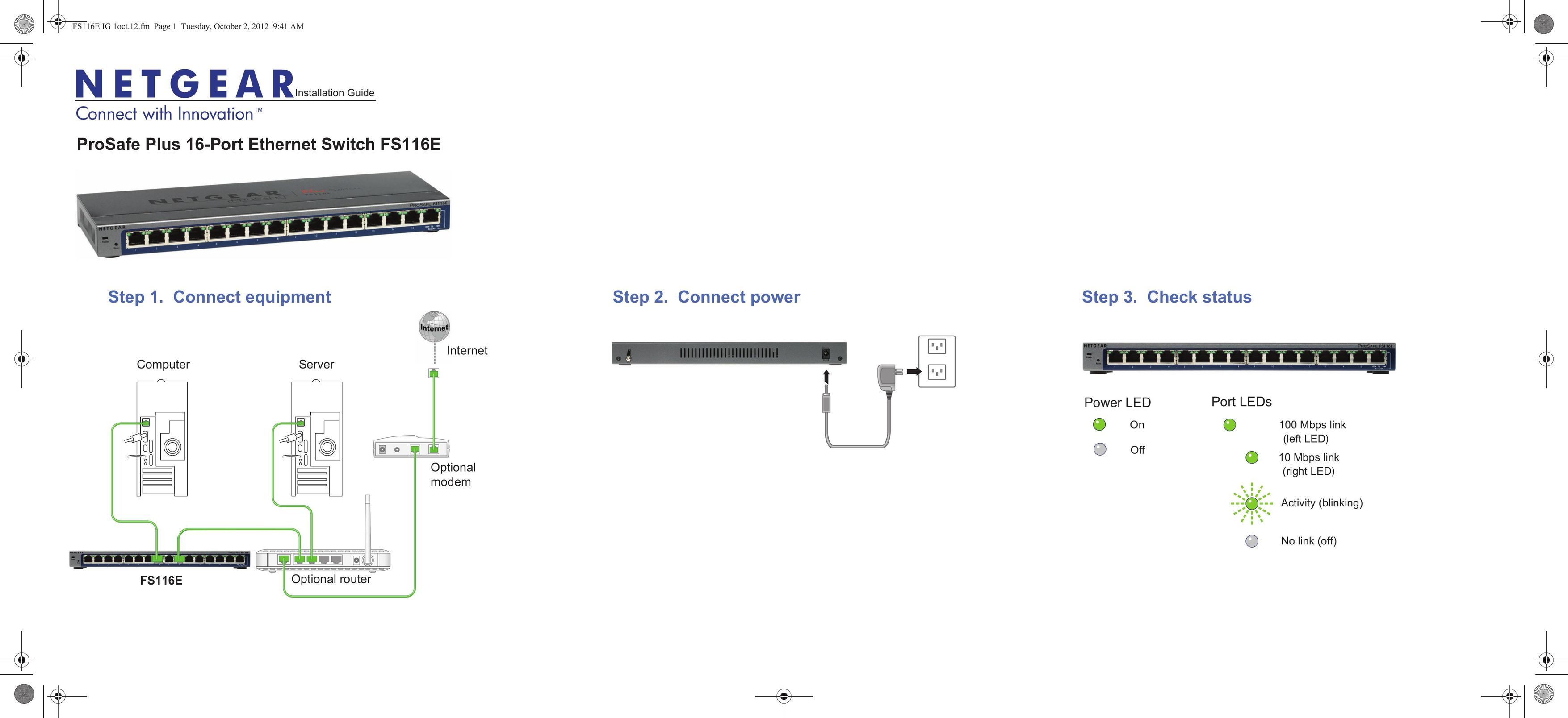 NETGEAR FE116E-100NAS Switch User Manual