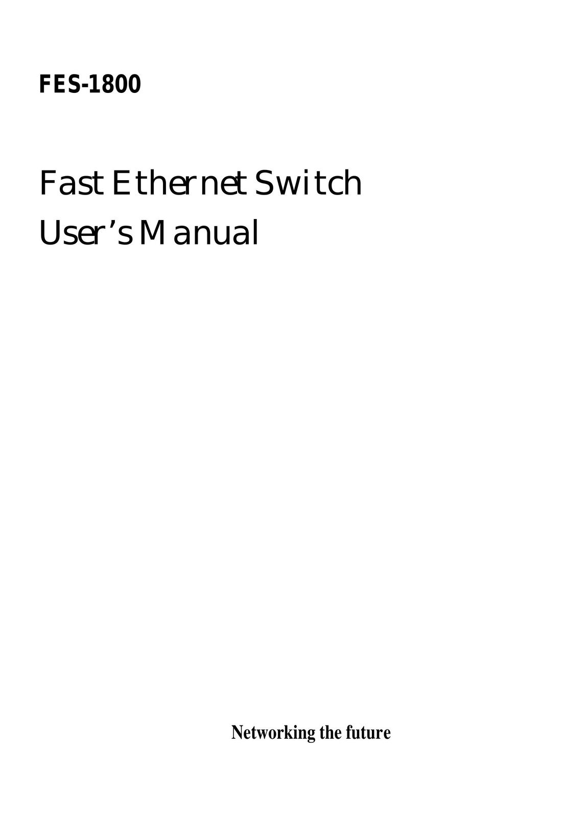 Network Technologies FES-1800 Switch User Manual