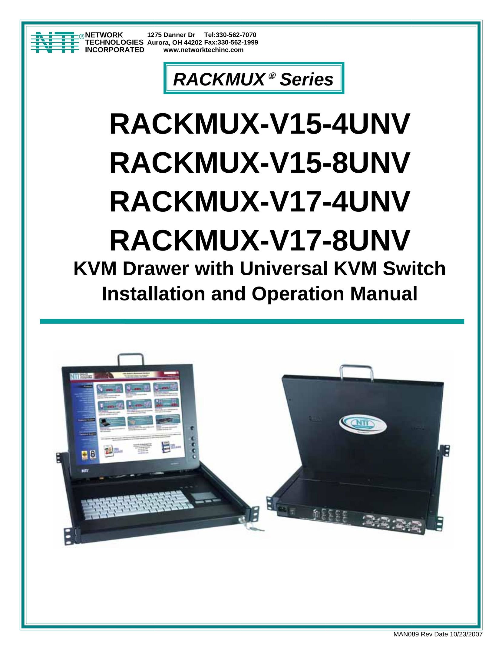 Network Technologies RACKMUX-V15-4UNV Switch User Manual