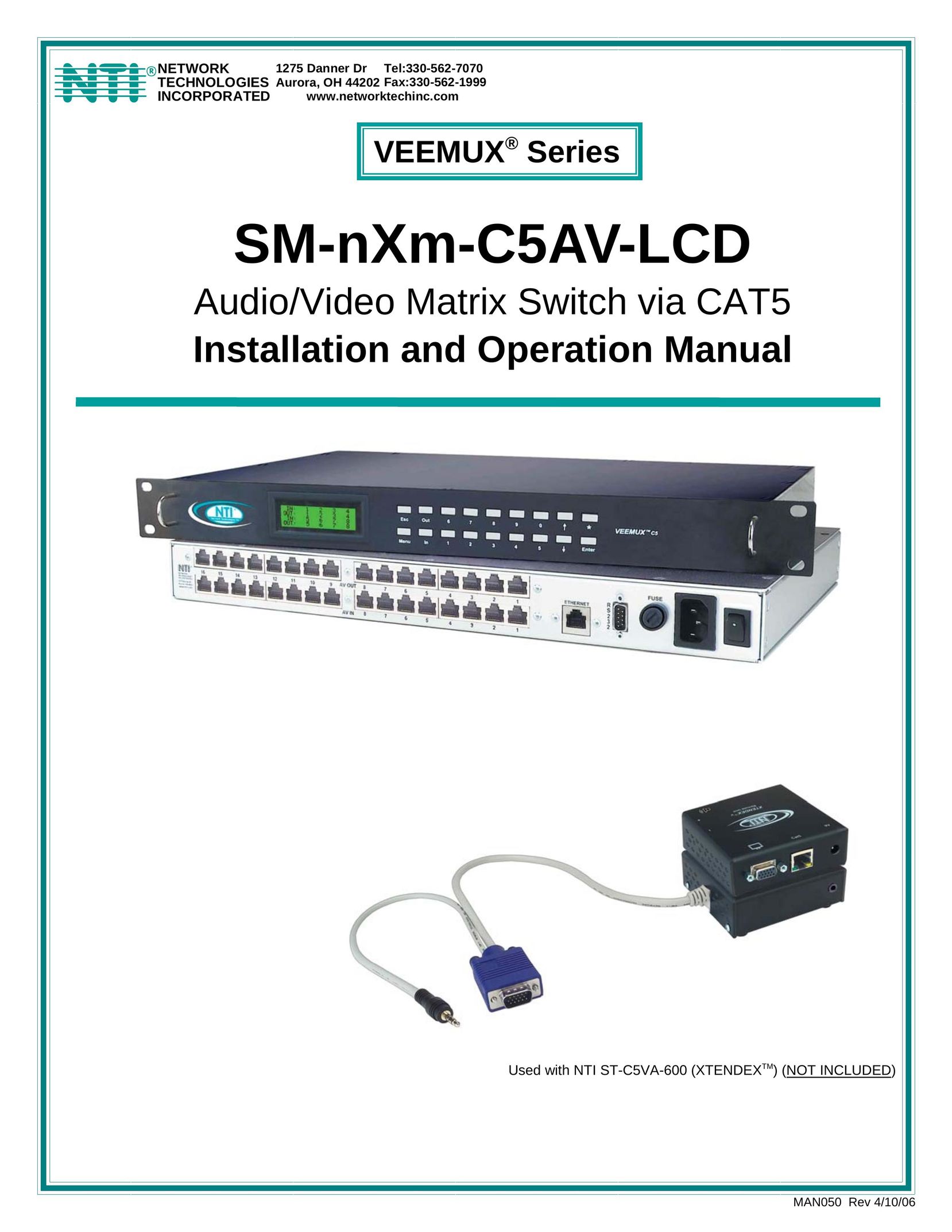Network Technologies SM-nXm-C5AV-LCD Switch User Manual