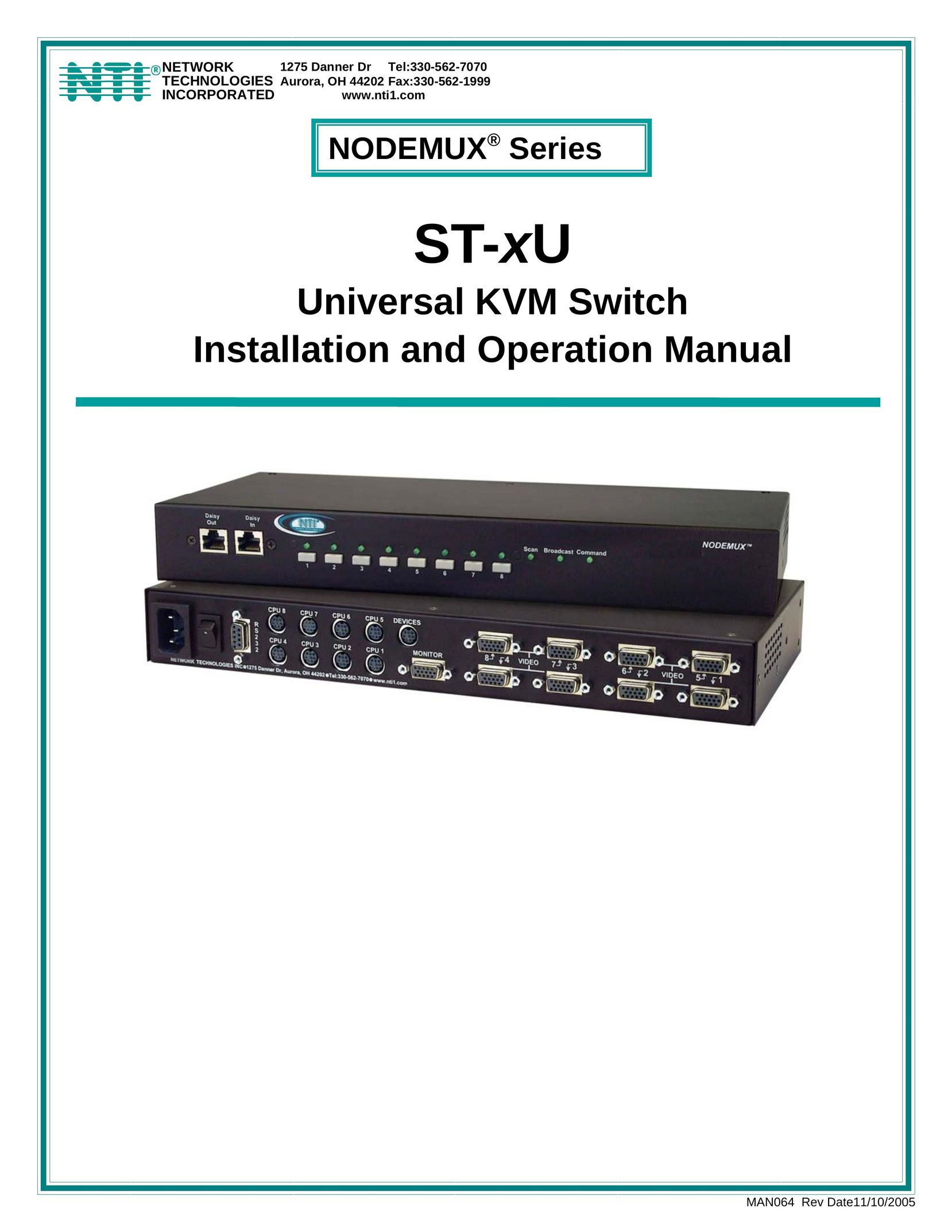 Network Technologies ST-xU Switch User Manual