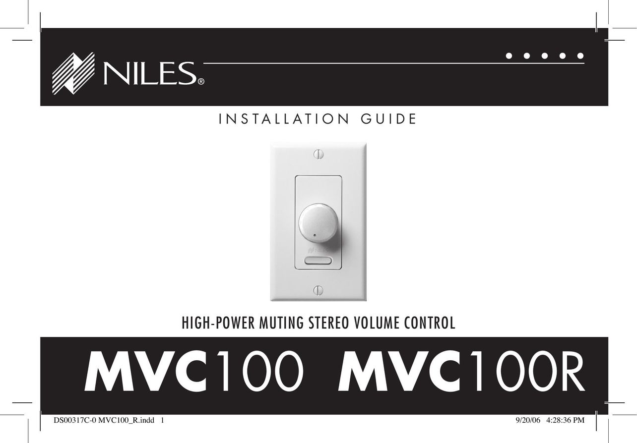 Niles Audio MVC100 Switch User Manual