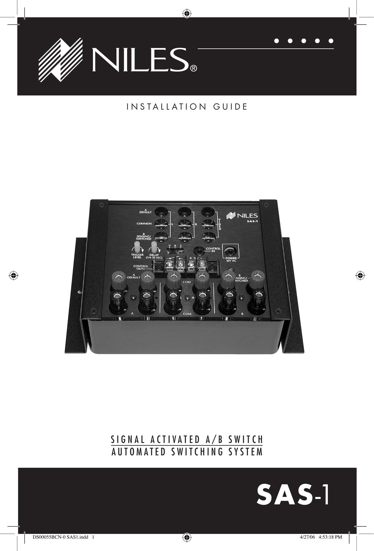 Niles Audio SAS-1 Switch User Manual