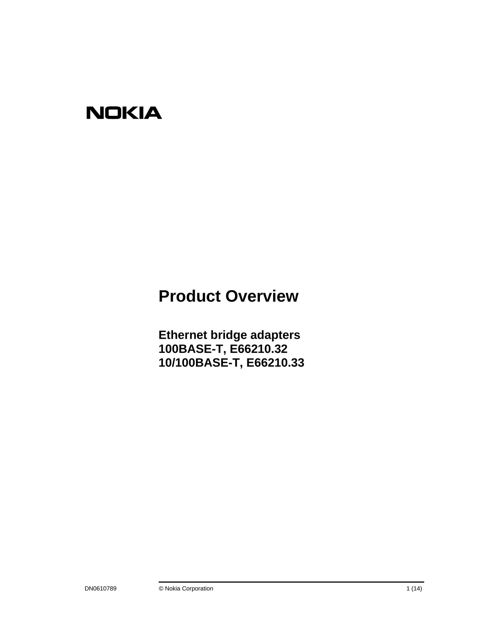 Nokia 100BASE-T Switch User Manual