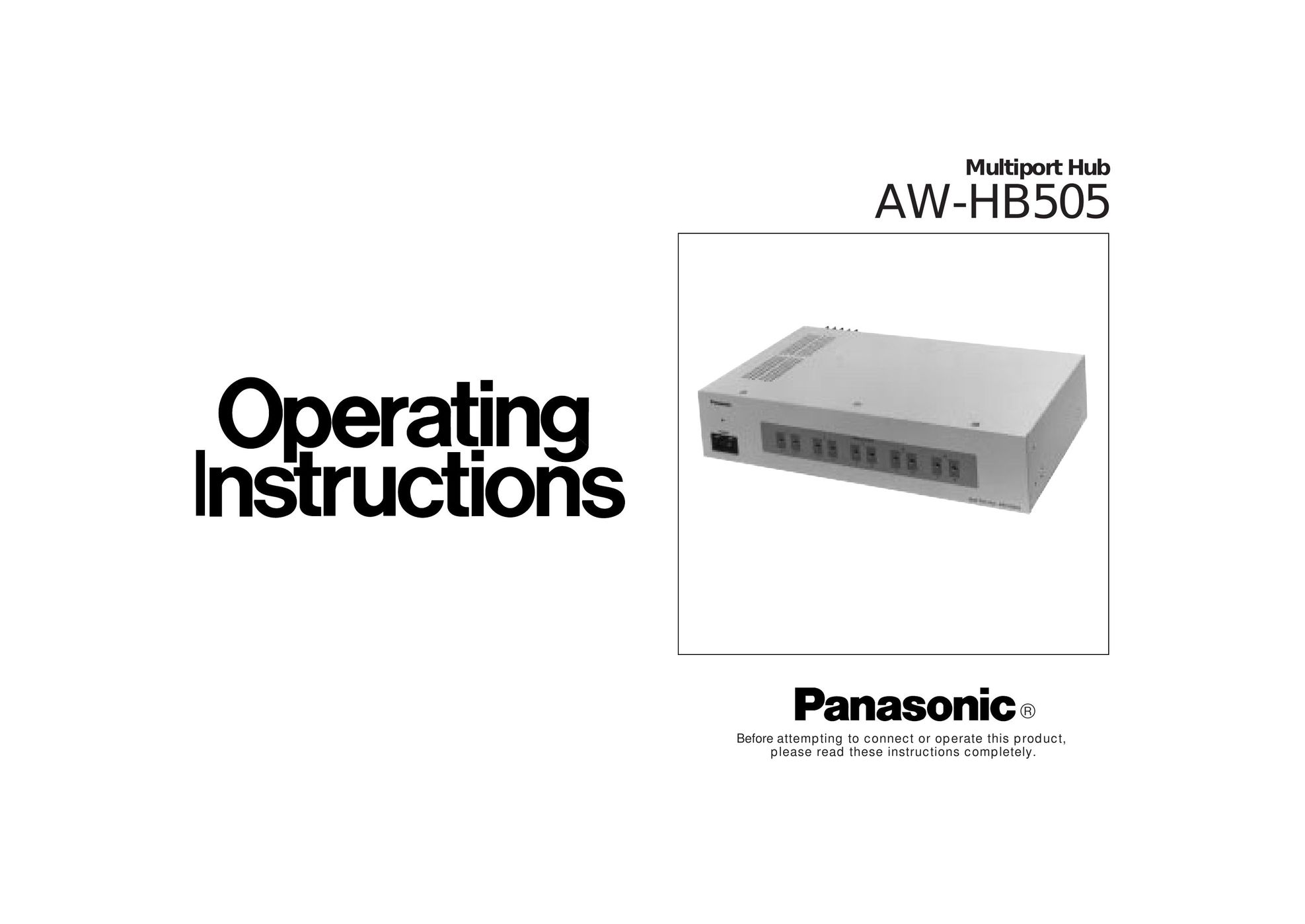 Panasonic AW-HB505 Switch User Manual