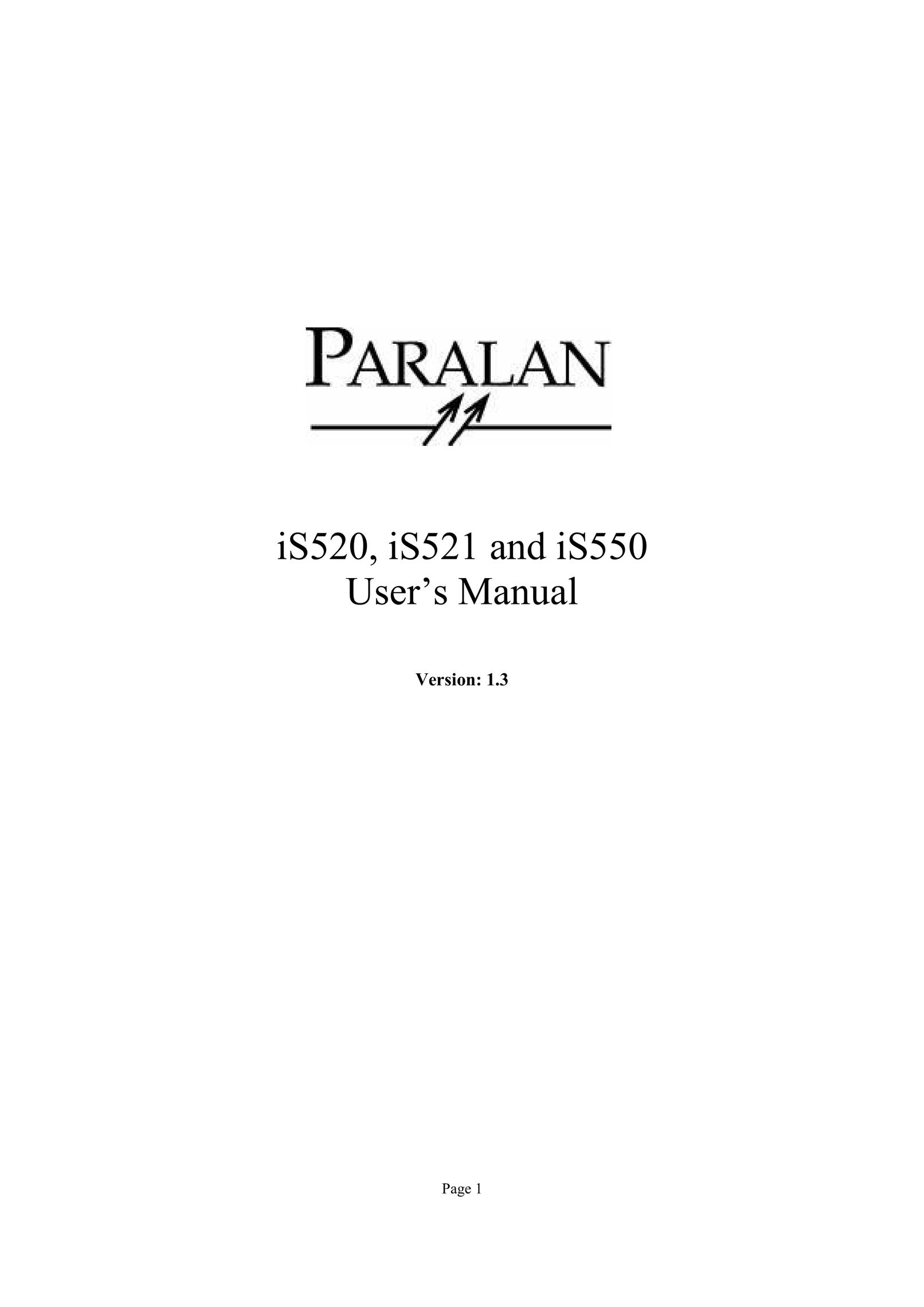 Paralan iS521 Switch User Manual