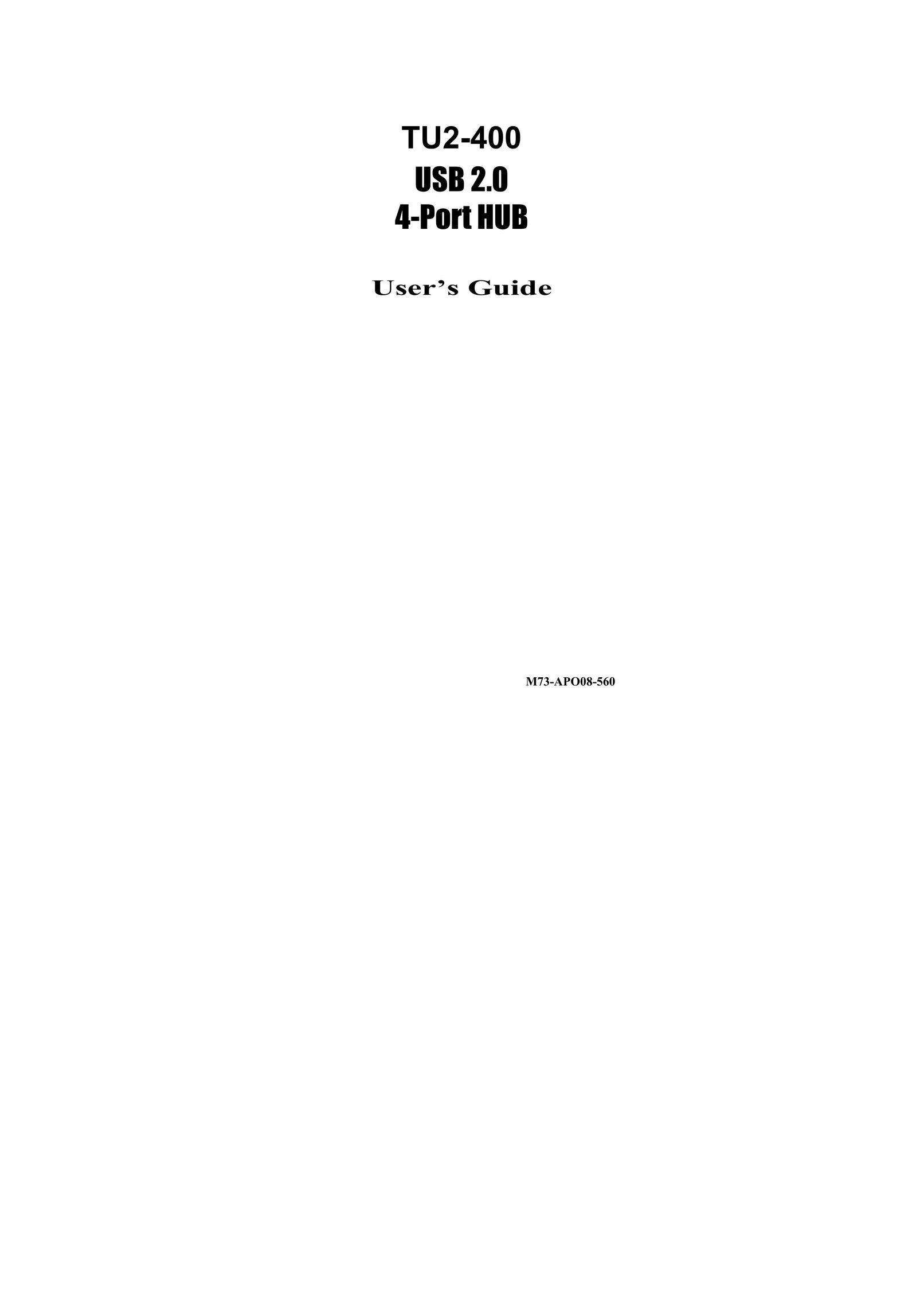 PC Concepts TU2-400 Switch User Manual