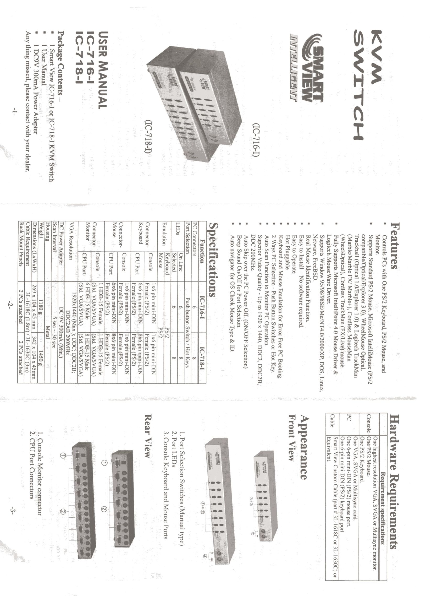 QVS IC-716-1 Switch User Manual